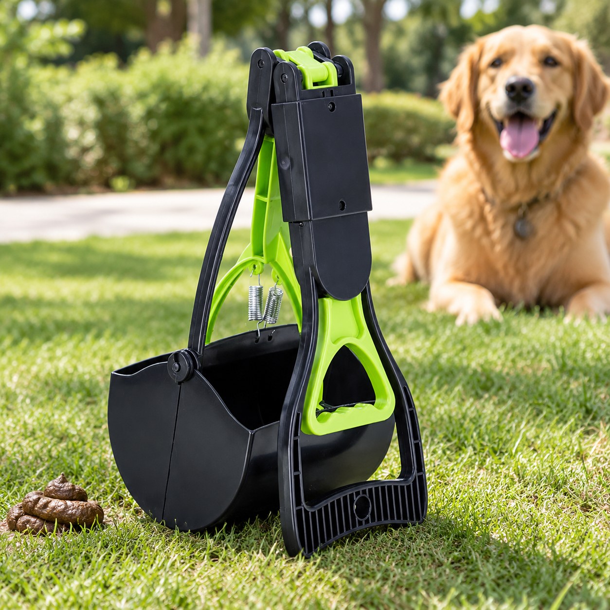 Dark Red Brand Foldable Dog Waste Scoop