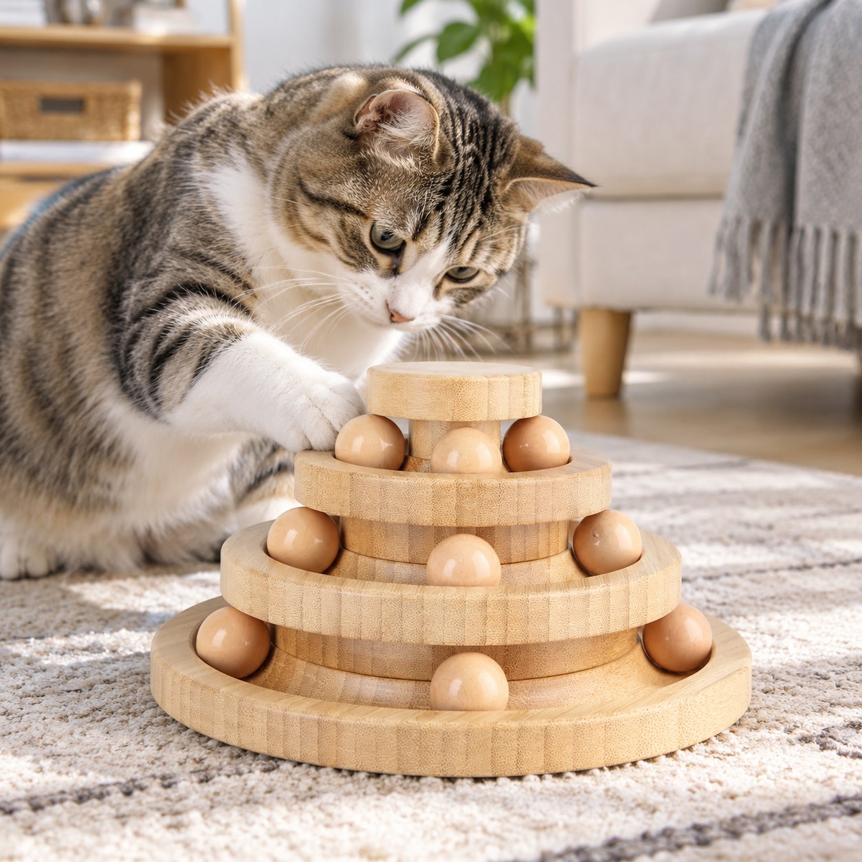 Dark Red Brand Interactive Cat Toy