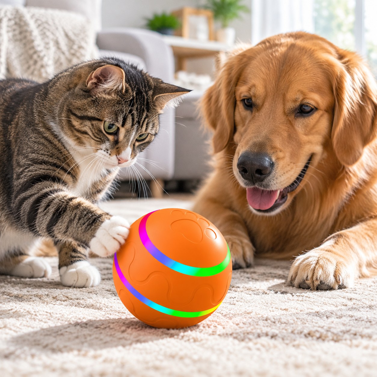 Dark Red Brand Interactive Ball for Cats/Dogs