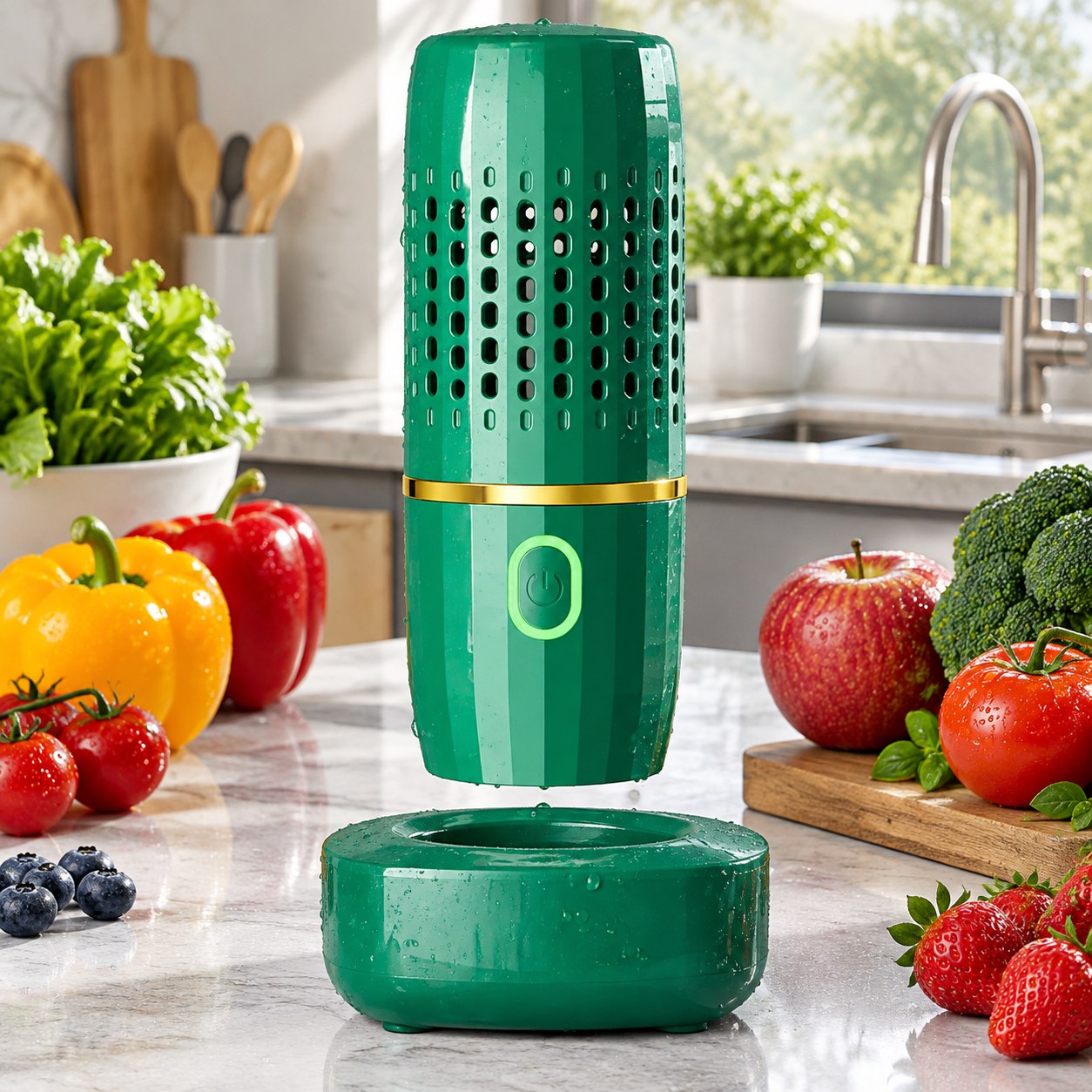 Dark Red Brand Kitchen Food Cleaning Device