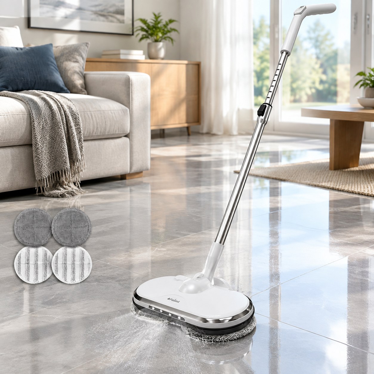 AlfaBot Cordless Electric Floor Mop with Water Sprayer — Home appliances