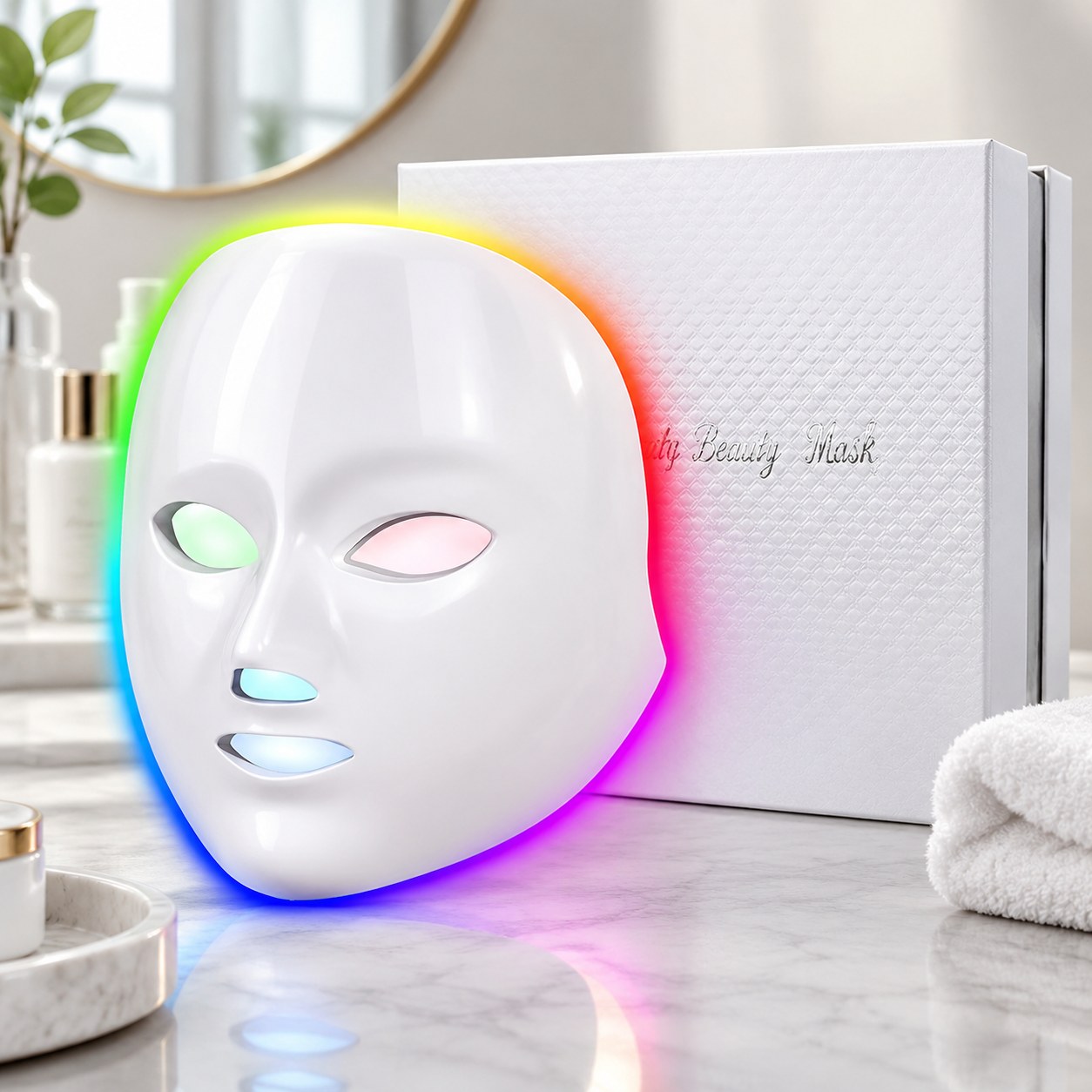 Dark Red Brand 7-Color LED Face Mask — Beauty appliances