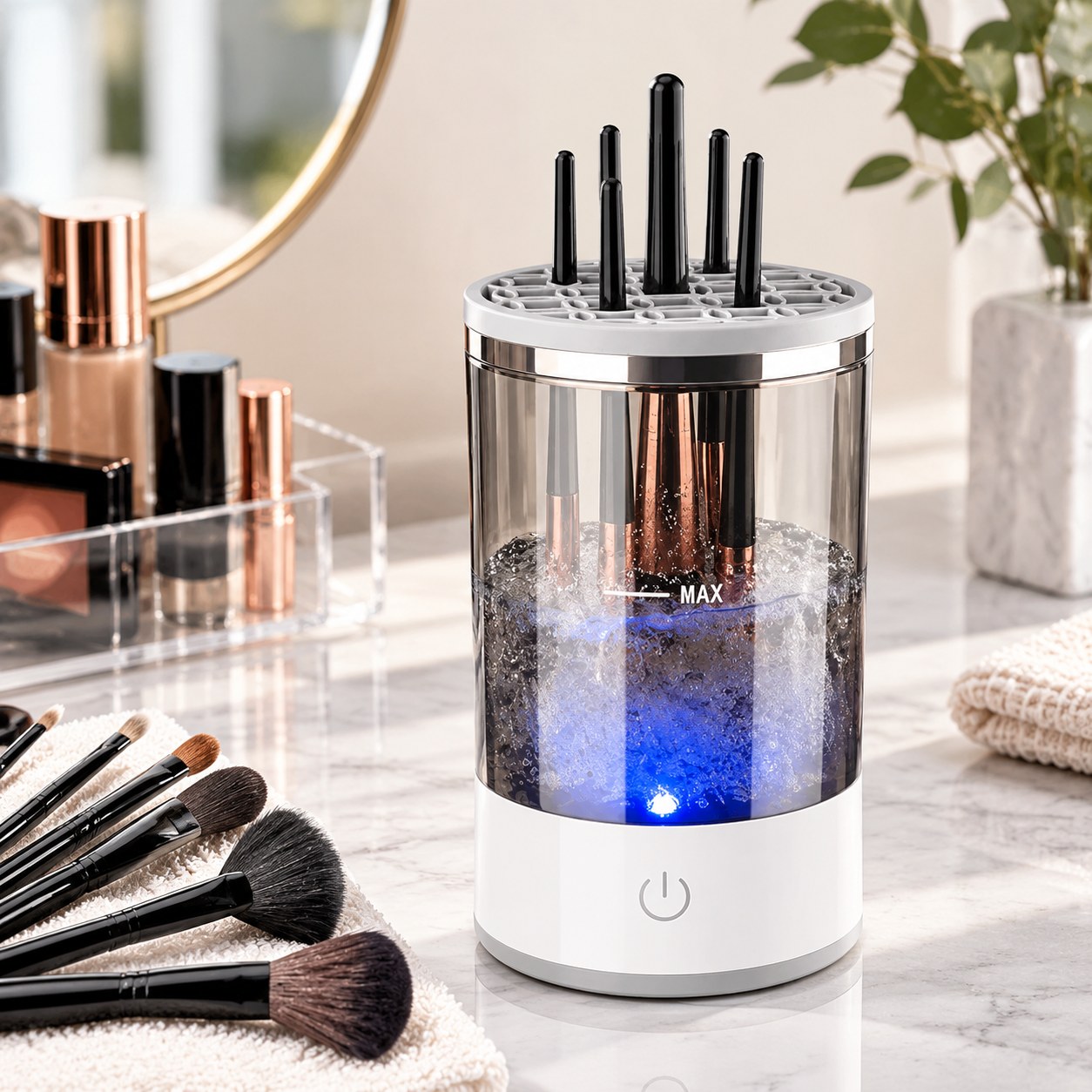 Automatic Makeup Brush Cleaner