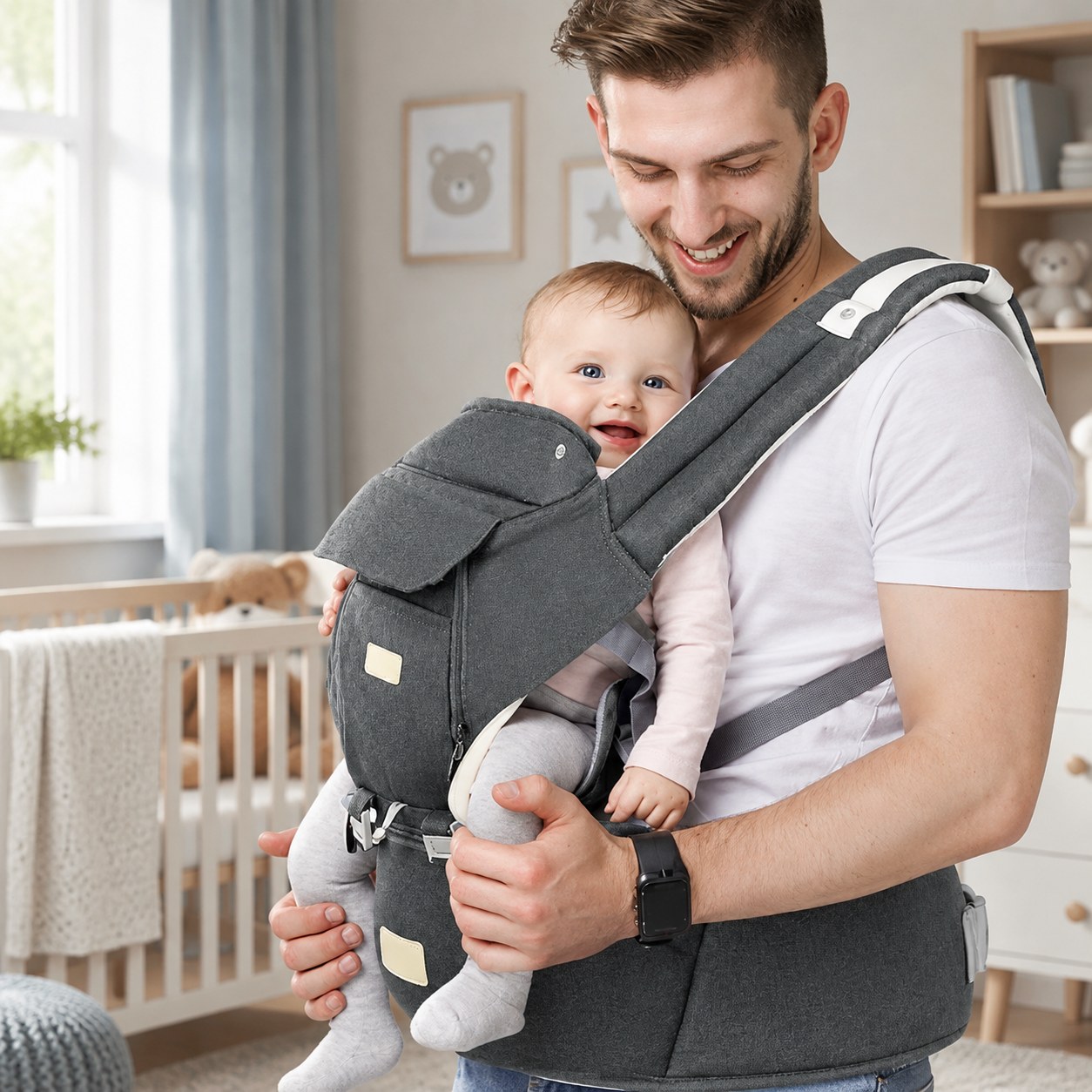 Treppy Ergonomic Baby Carrier Backpack for Newborns 6 in 1 — Kids and baby