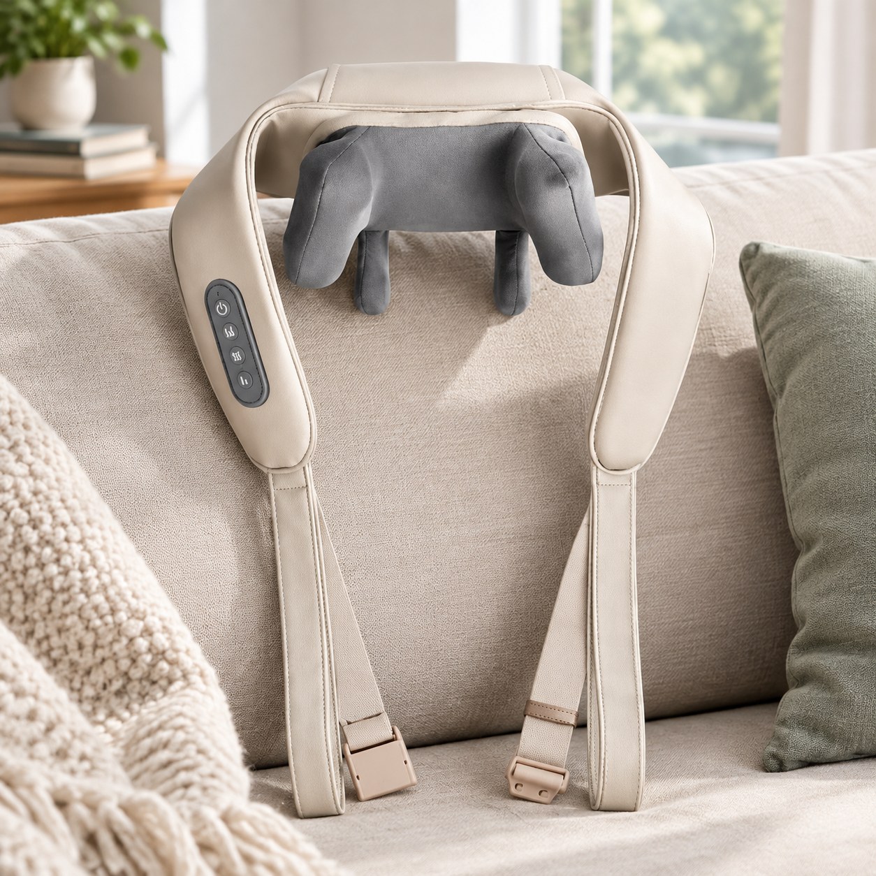 Dark Red Brand Heated Neck Massager — Beauty appliances