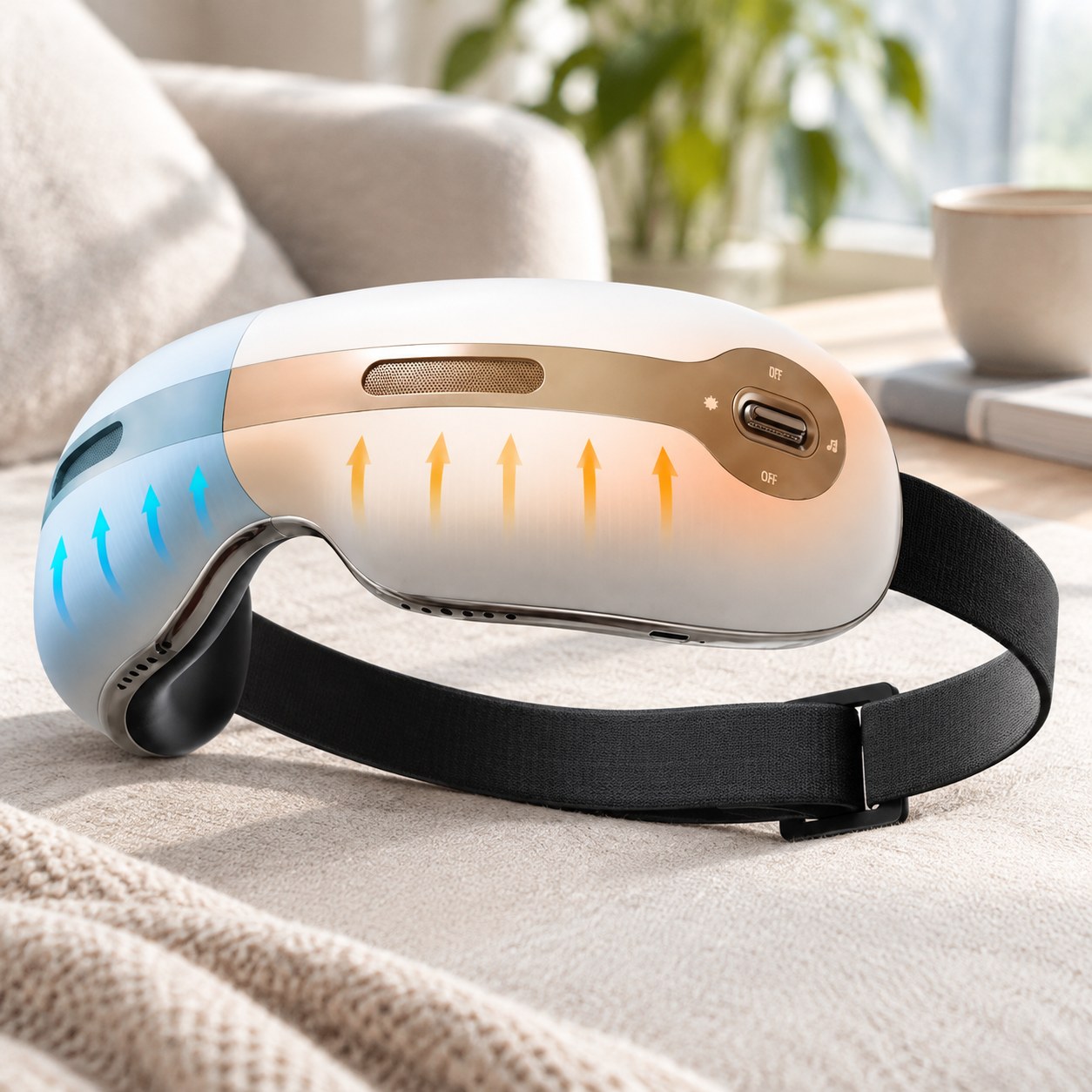 Dark Red Brand Temperature Adjustable Massage Glasses — Beauty appliances