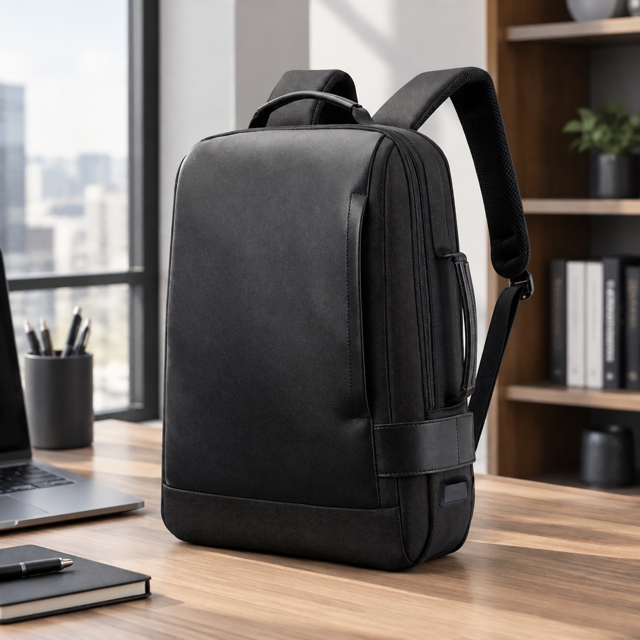 Dark Red Brand Spacious Backpack with Laptop Compartment