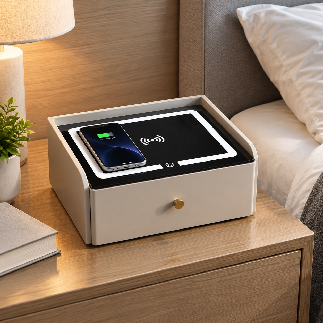 Smarteg Smart Nightstand with Charging — Furniture and interior