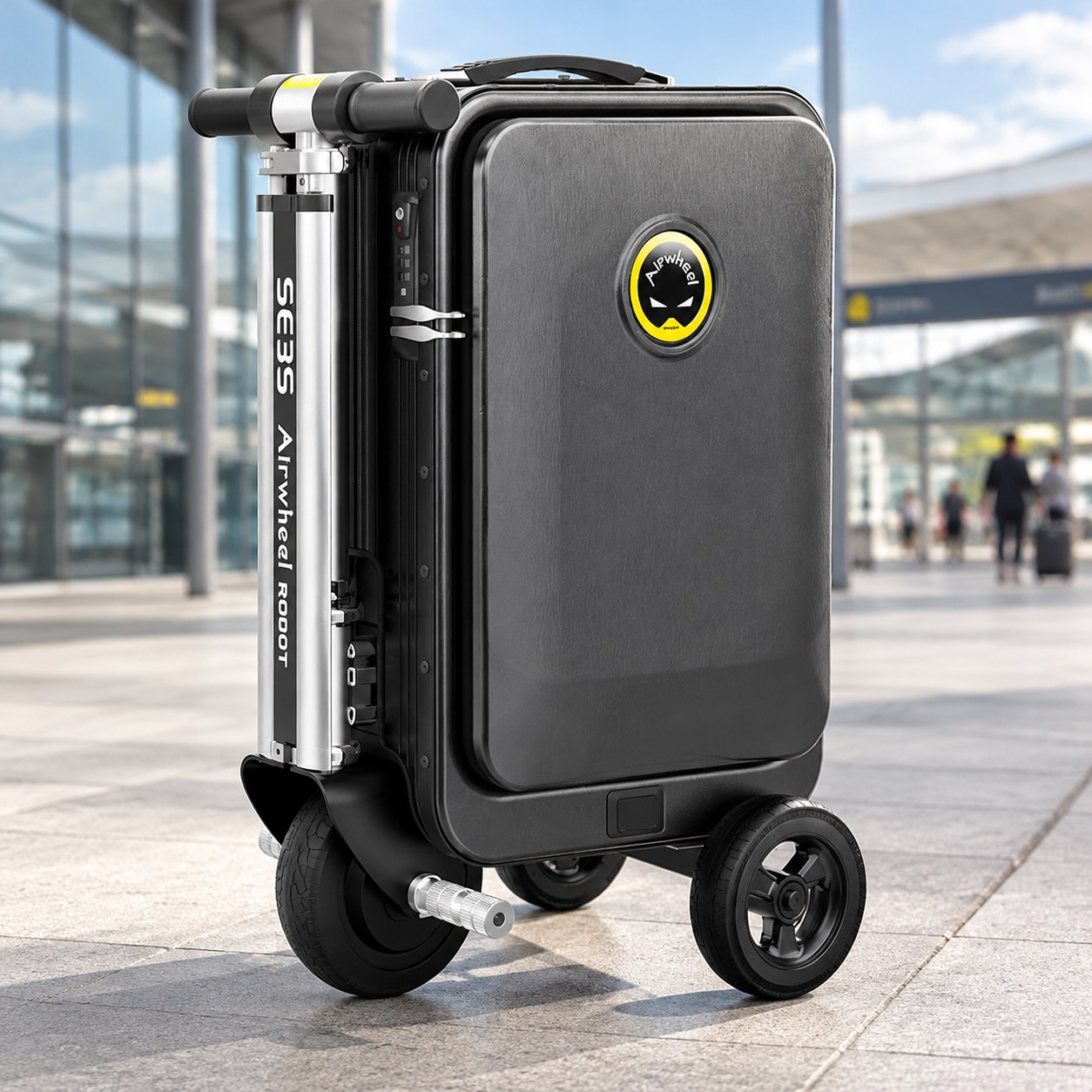 Dark Red Brand Suitcase - Scooter Electric Scooter, gray — Travel gear