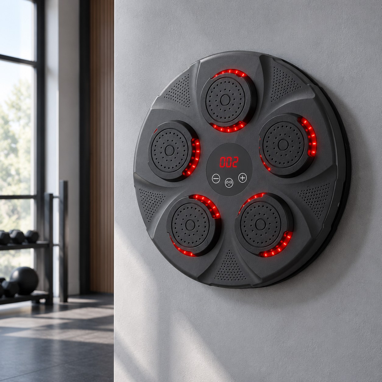 Dark Red Brand Smart Music Boxing Trainer + APP Control — Sports equipment