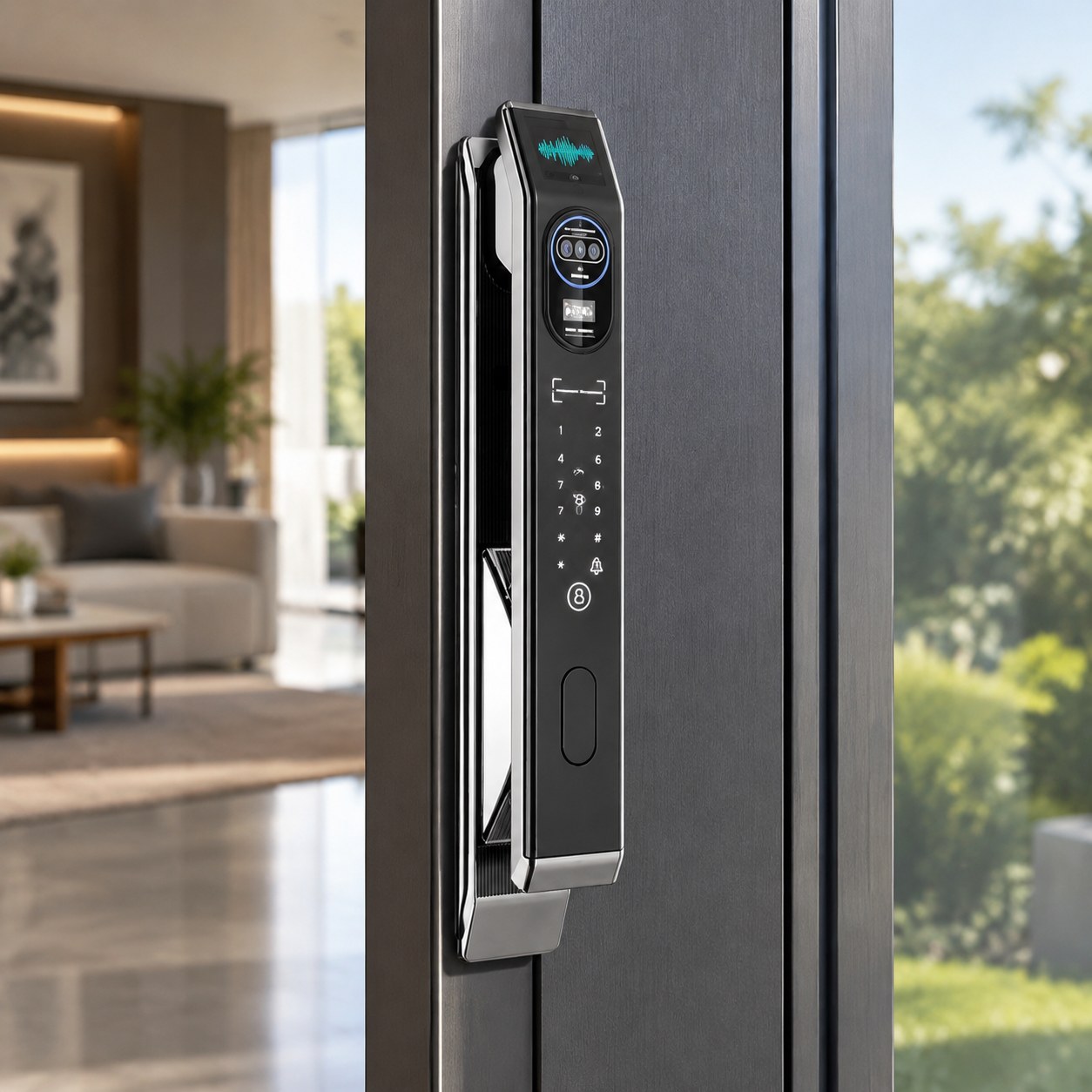 Smart fingerprint, camera and password lock + APP control — Doors