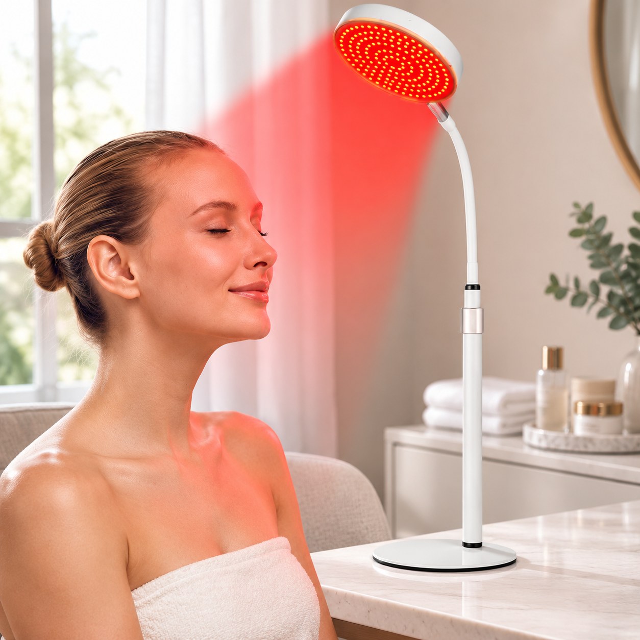 Red Light Therapy Lamp for Face and Body Care