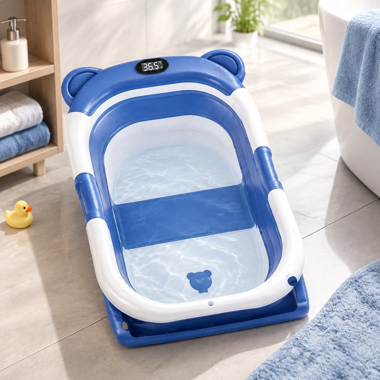 Alcoco Baby Bathtub with LED Temperature Sensor