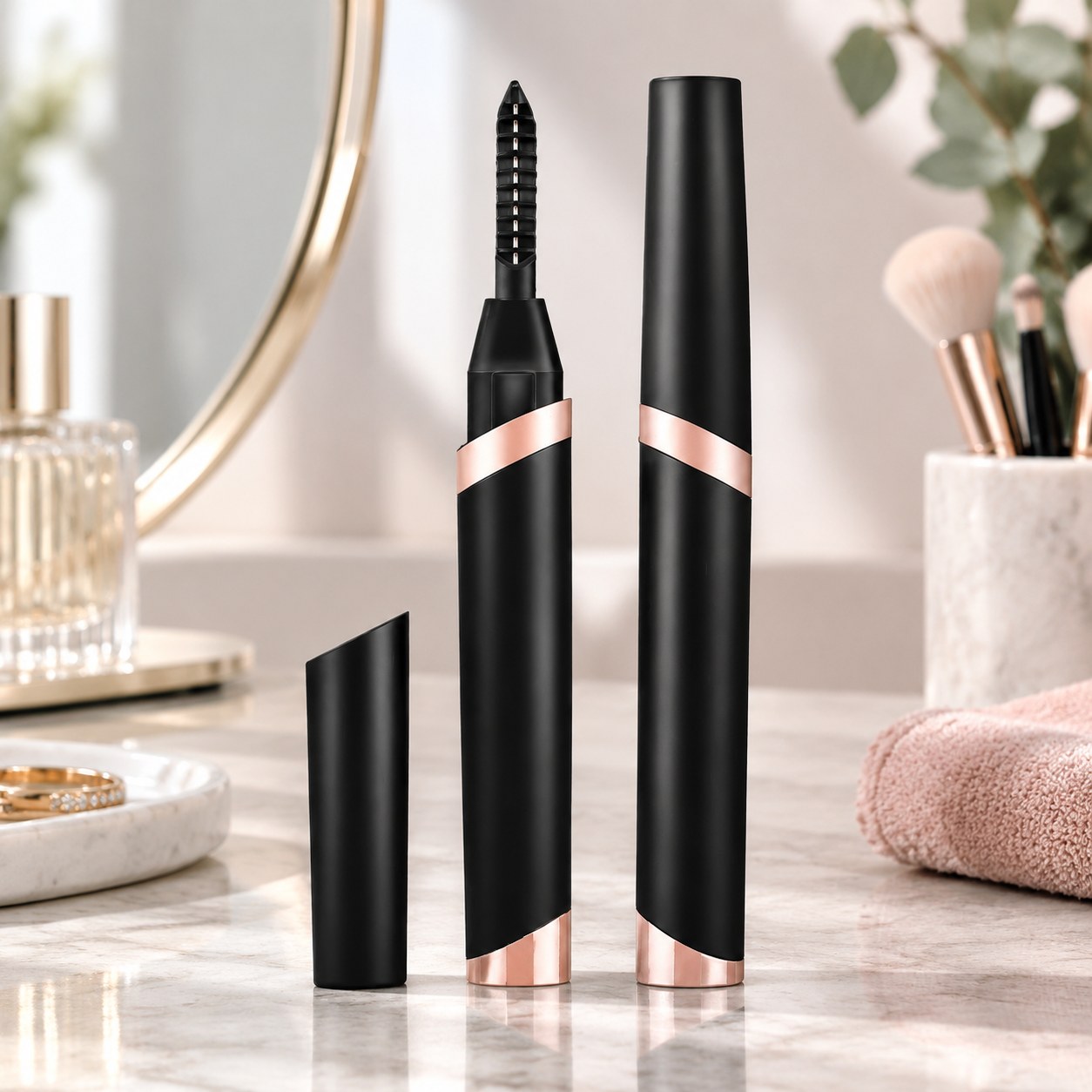 Dark Red Brand Eyelash Curling Tongs — Makeup