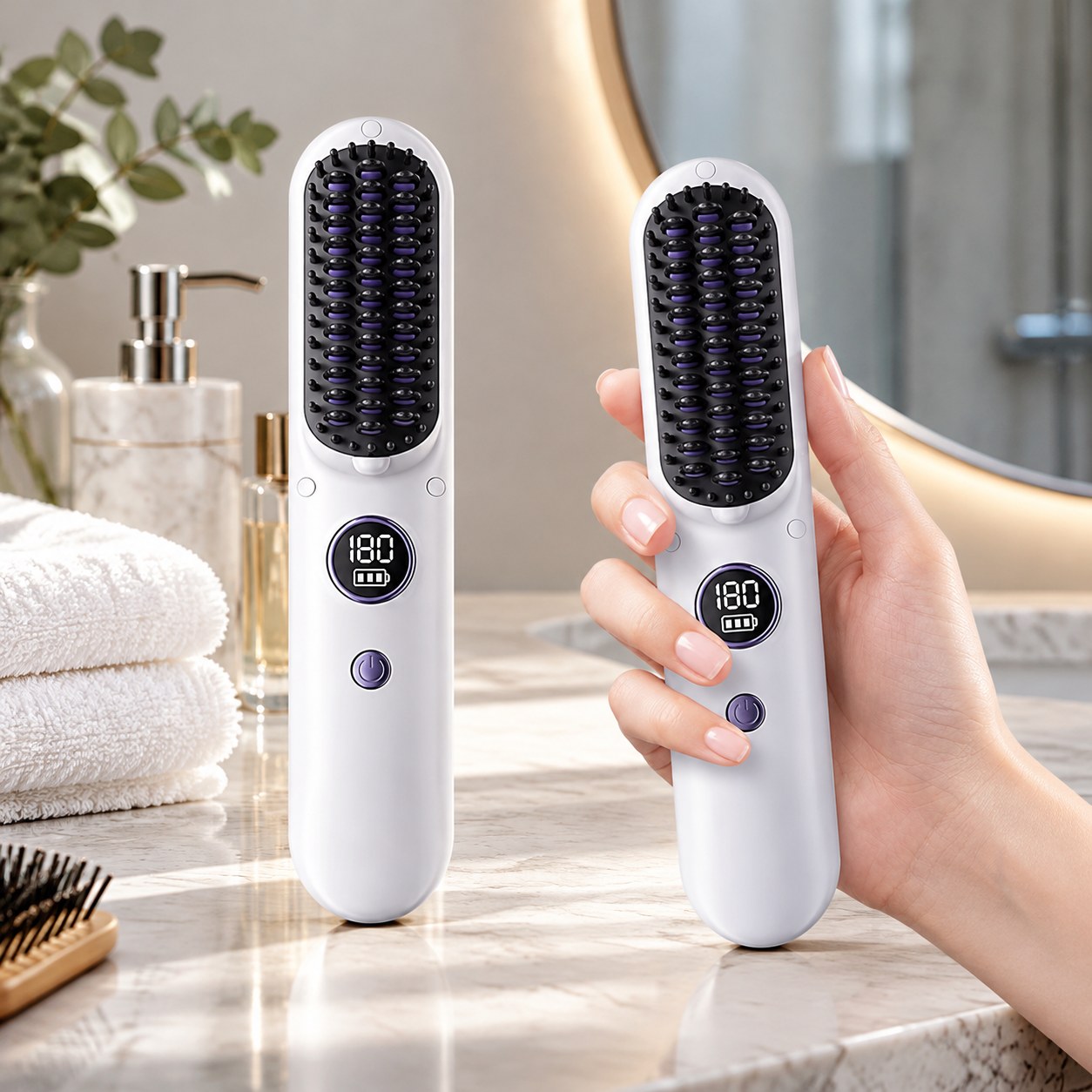 Qucoto Cordless Hair Straightening Brush
