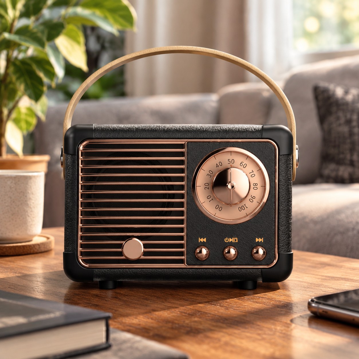 Dark Red Brand Retro Bluetooth Speaker — Computer peripherals