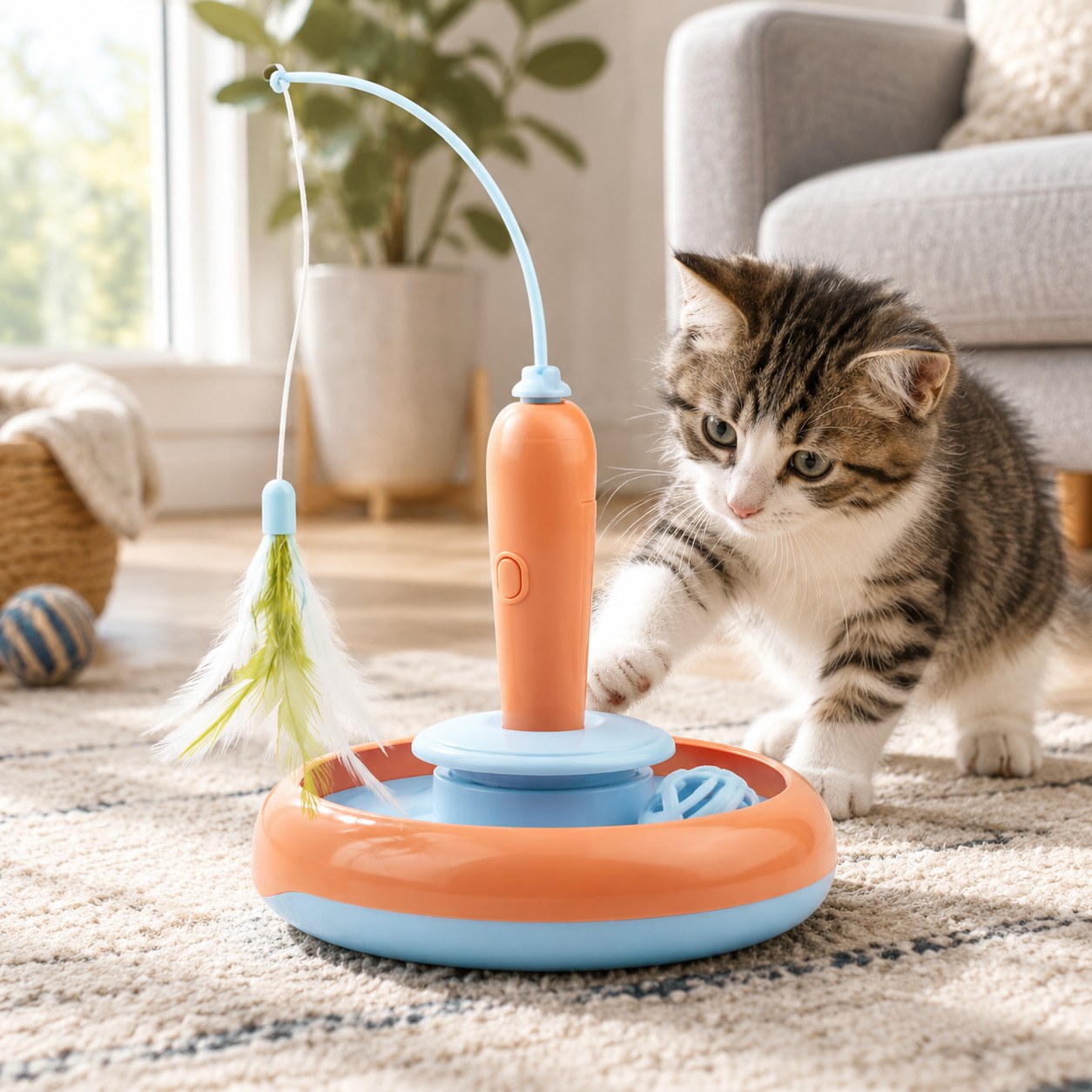 Dark Red Brand Electronic Interactive Cat Toy