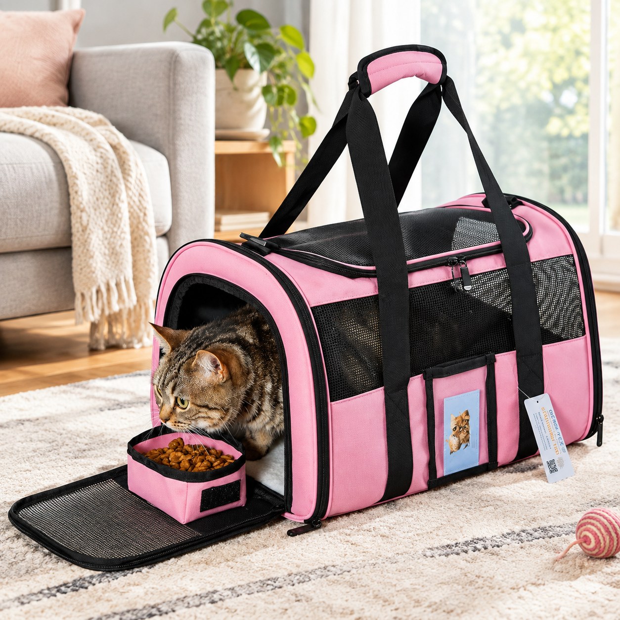 Dark Red Brand Pet Carrier — Dogs