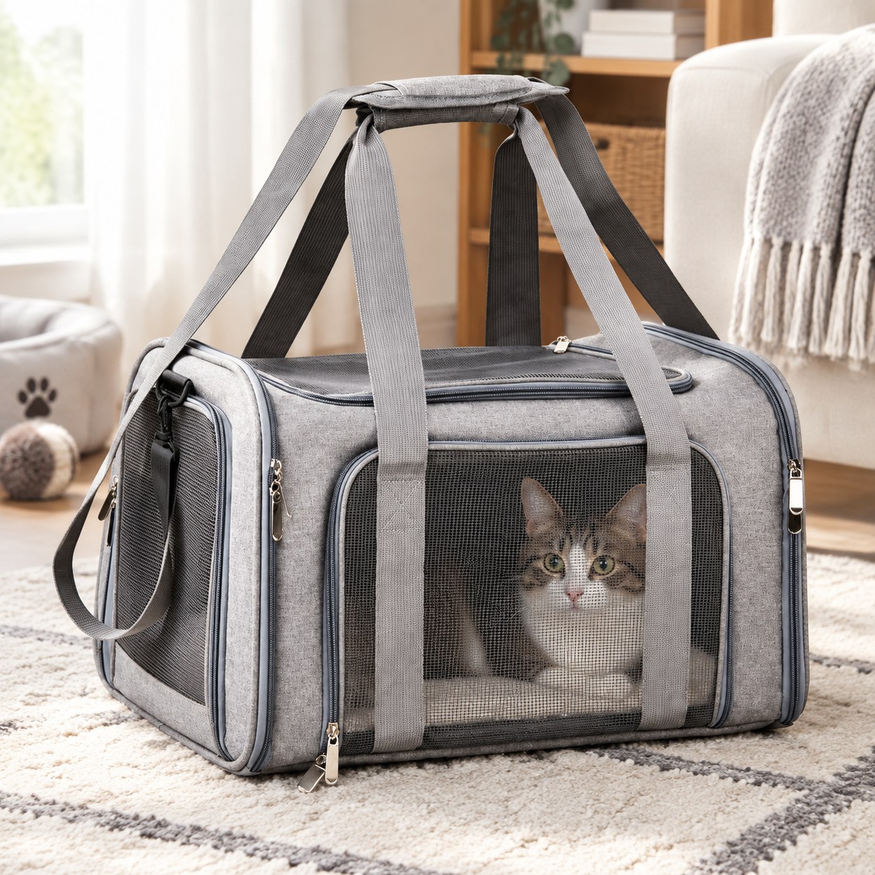 Dark Red Brand Pet Carrier — Dogs