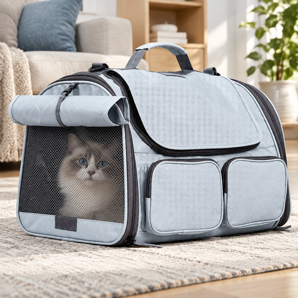 Dark Red Brand Pet Carrier — Dogs