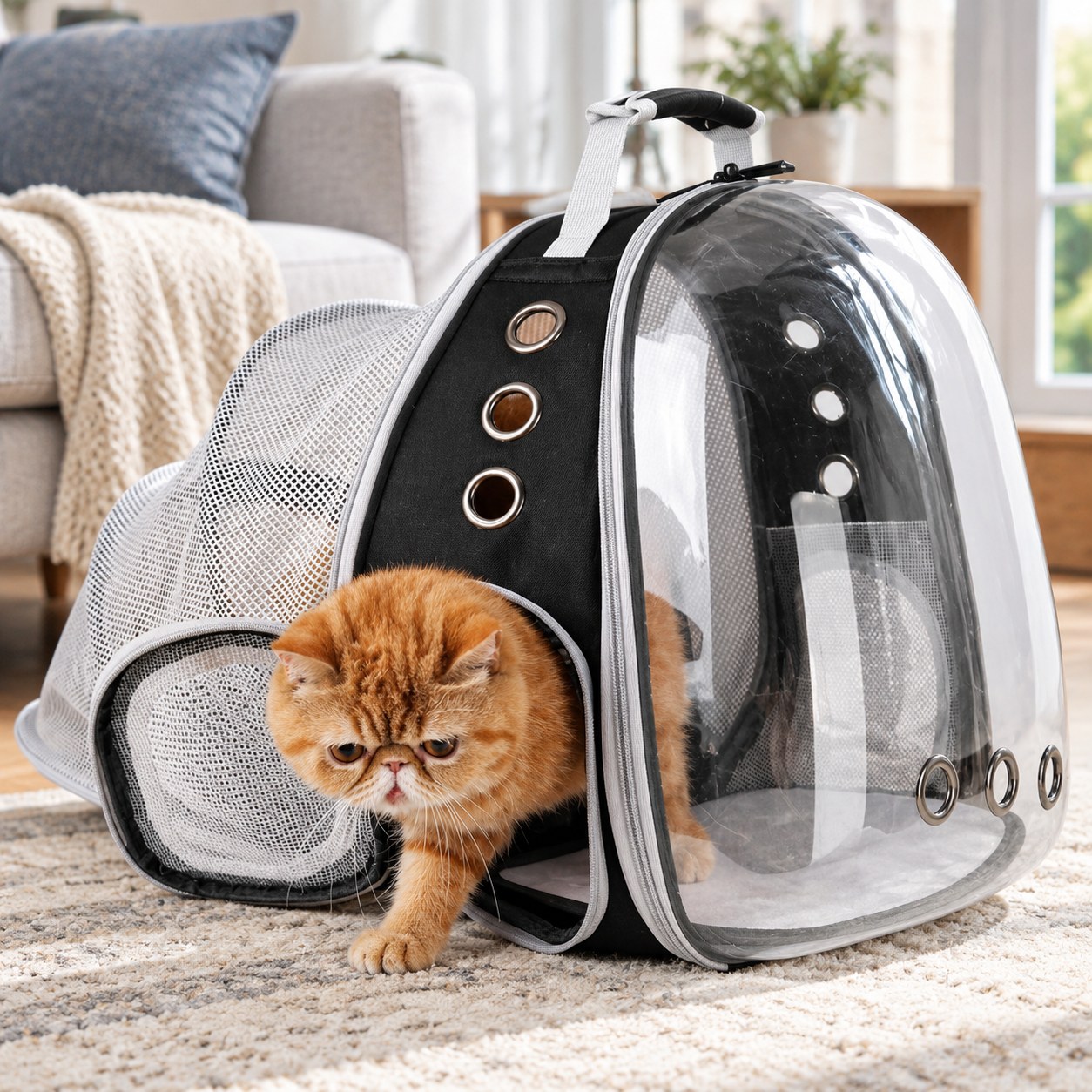 Dark Red Brand Cat/Dog Carrier Backpack