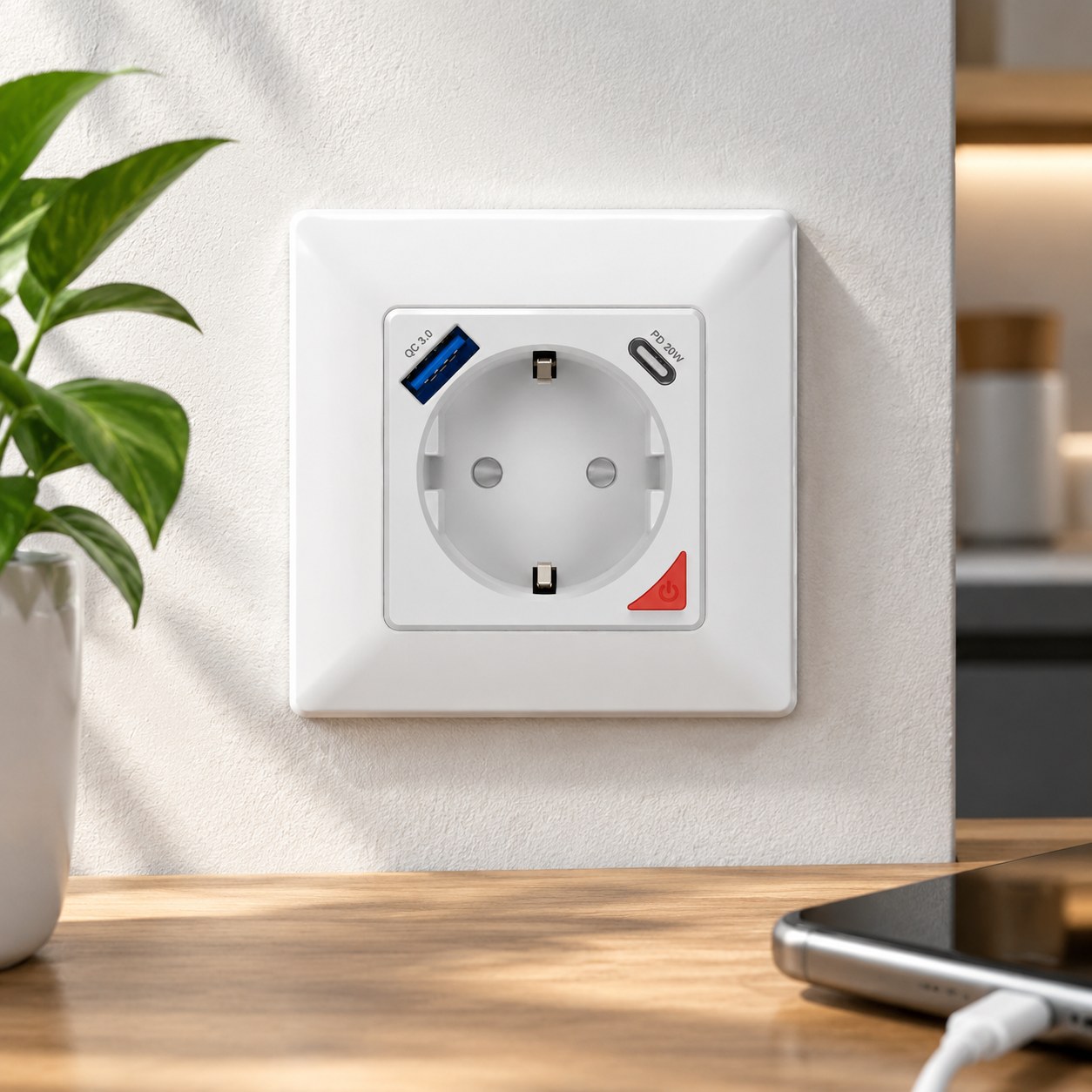 Dark Red Brand Smart Socket — Lighting and electrical
