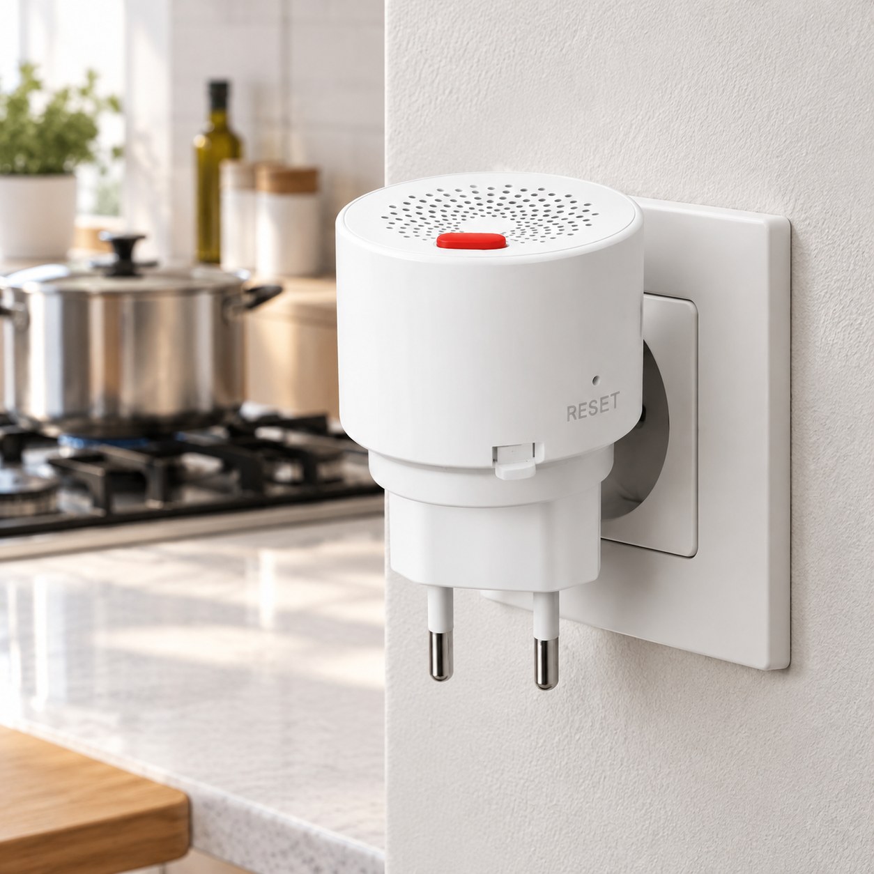 Dark Red Brand Smart Gas Leak Detector — Home security