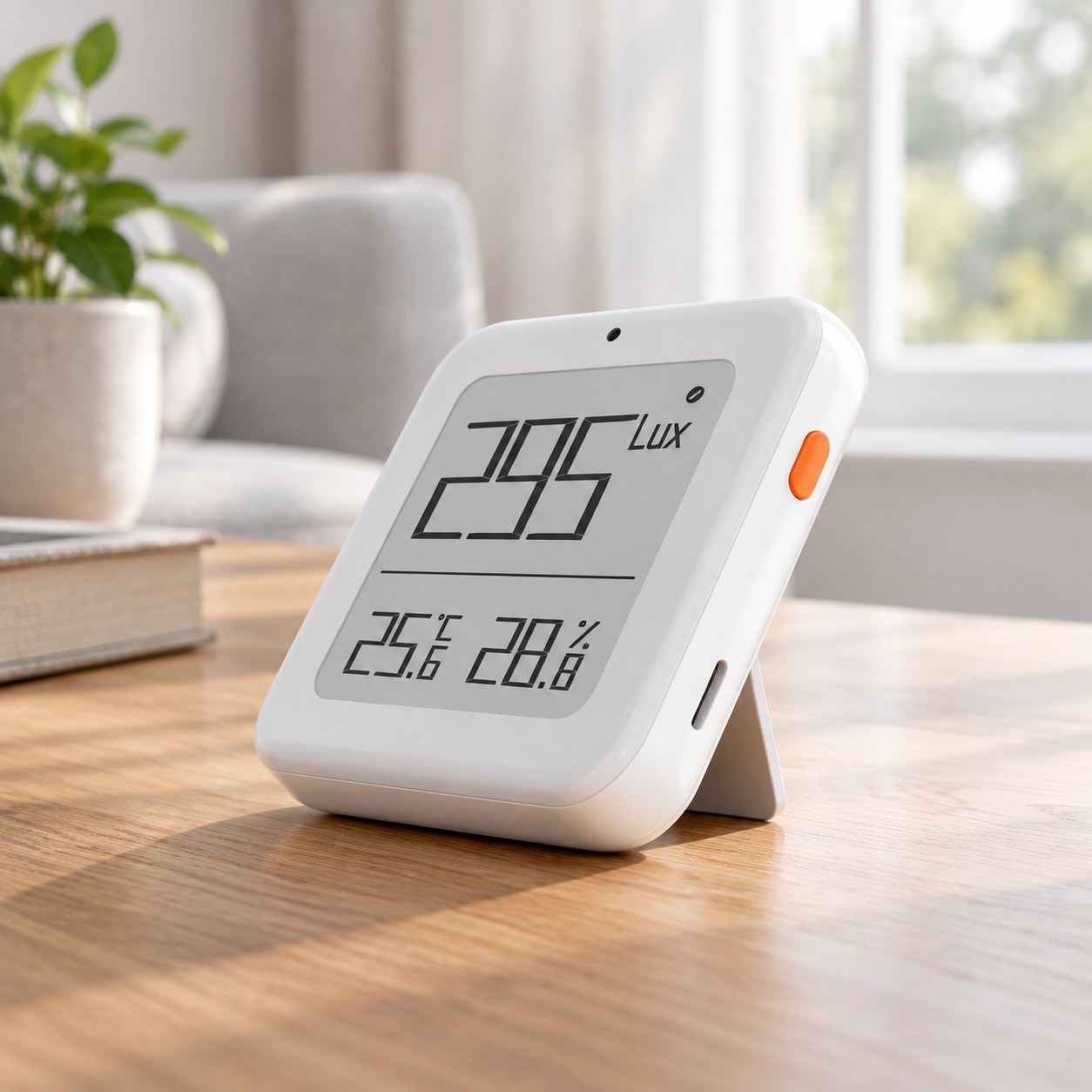 Dark Red Brand Smart Temperature and Humidity Sensor — Home security