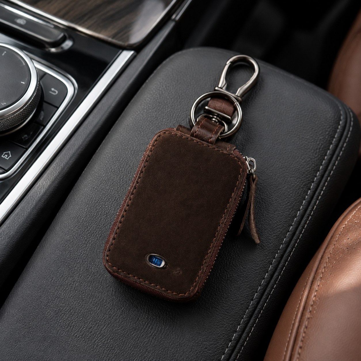 SmartLB Smart Car Key Case, Coffee — Men's accessories