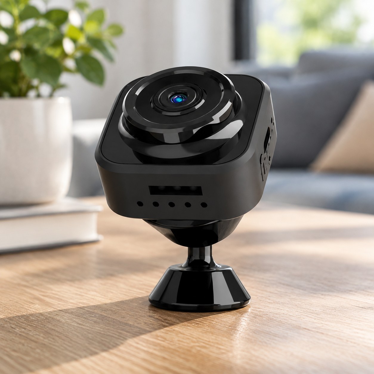 Dark Red Brand Smart Mini Surveillance Camera — Home security