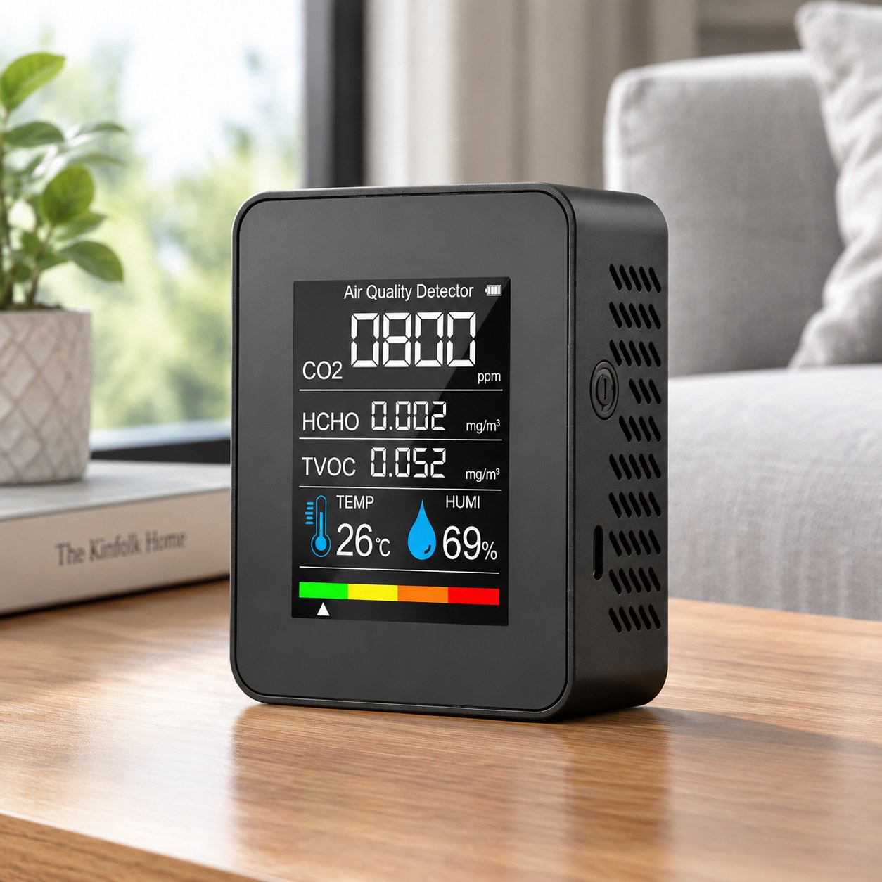 Dark Red Brand Smart Air Humidity Sensor — Home security