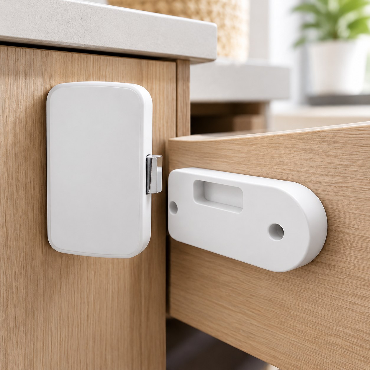 Dark Red Brand Smart Drawer Lock — Home security