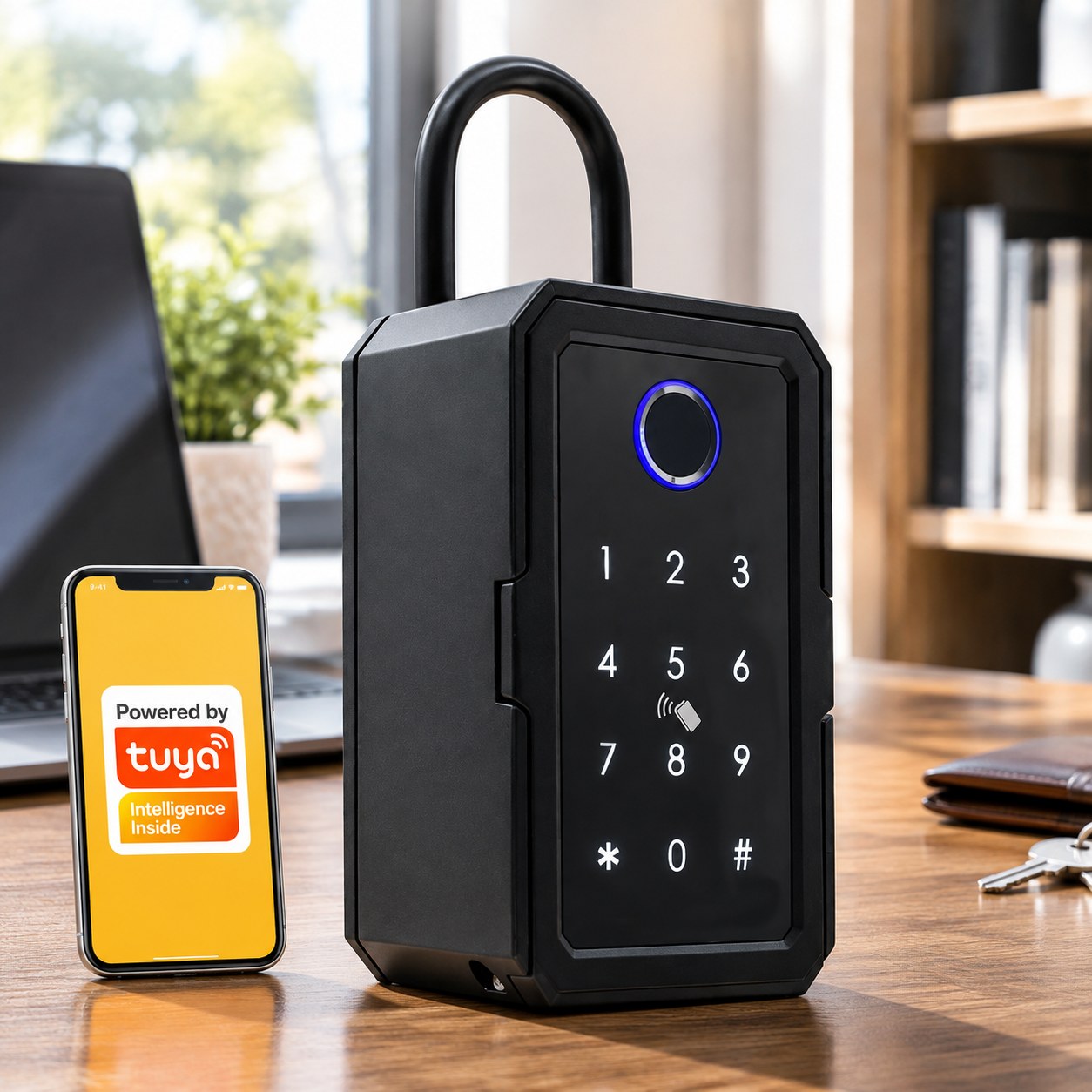 Dark Red Brand Smart Locking Box — Doors