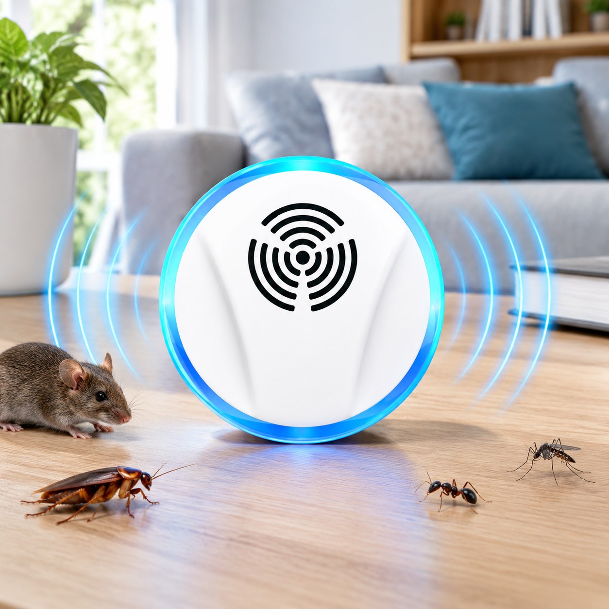 Dark Red Brand Ultrasonic Pest Repeller — Garden