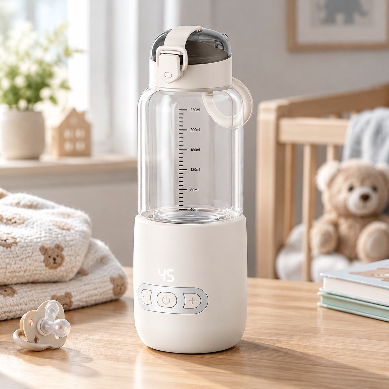 Dark Red Brand Wireless Baby Bottle Warmer — Kids and baby