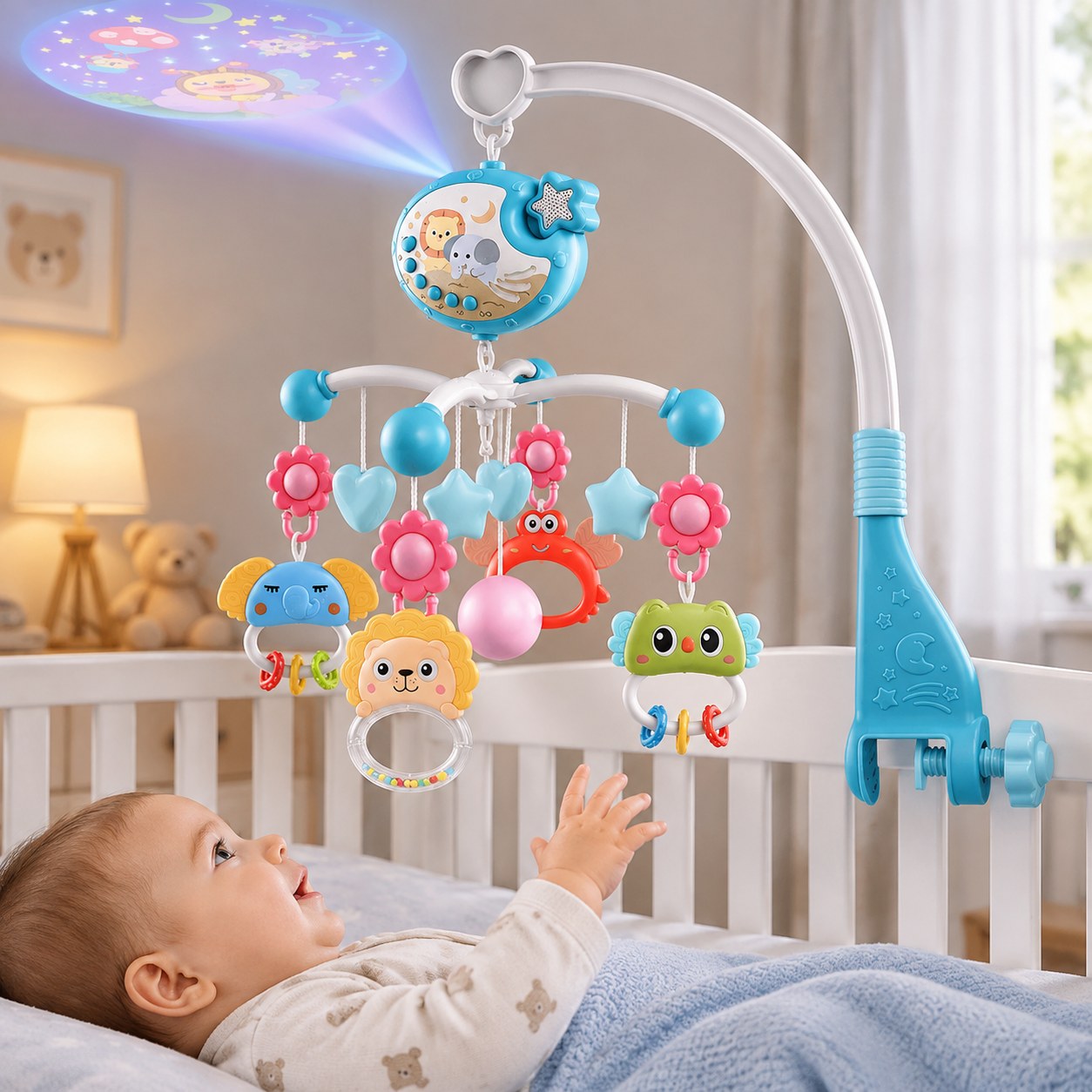 Beiying Baby Crib Mobile with Music and Light