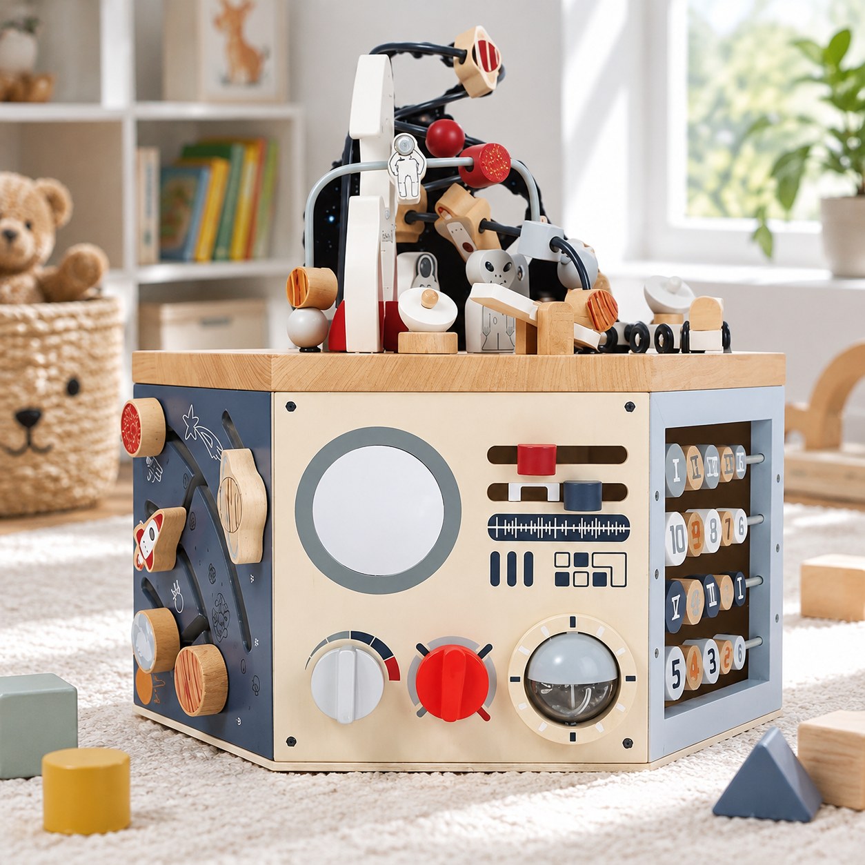 EverEarth Wooden Educational Cube