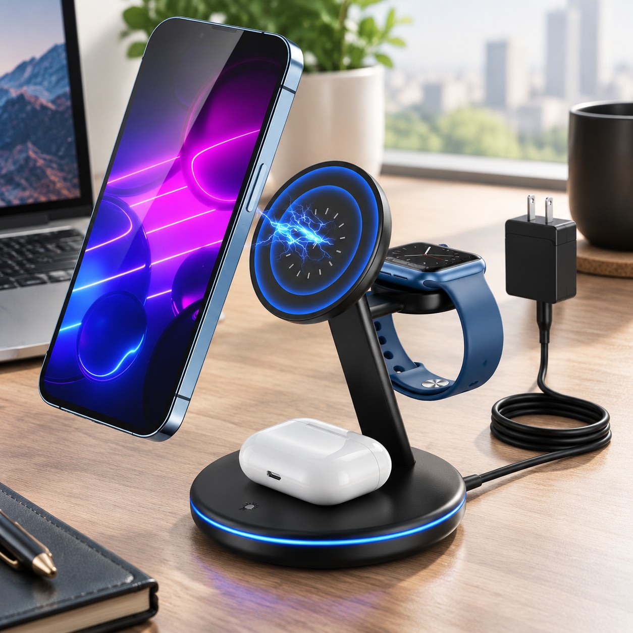 Smacat 3-in-1 Wireless Charging Station — Phone accessories
