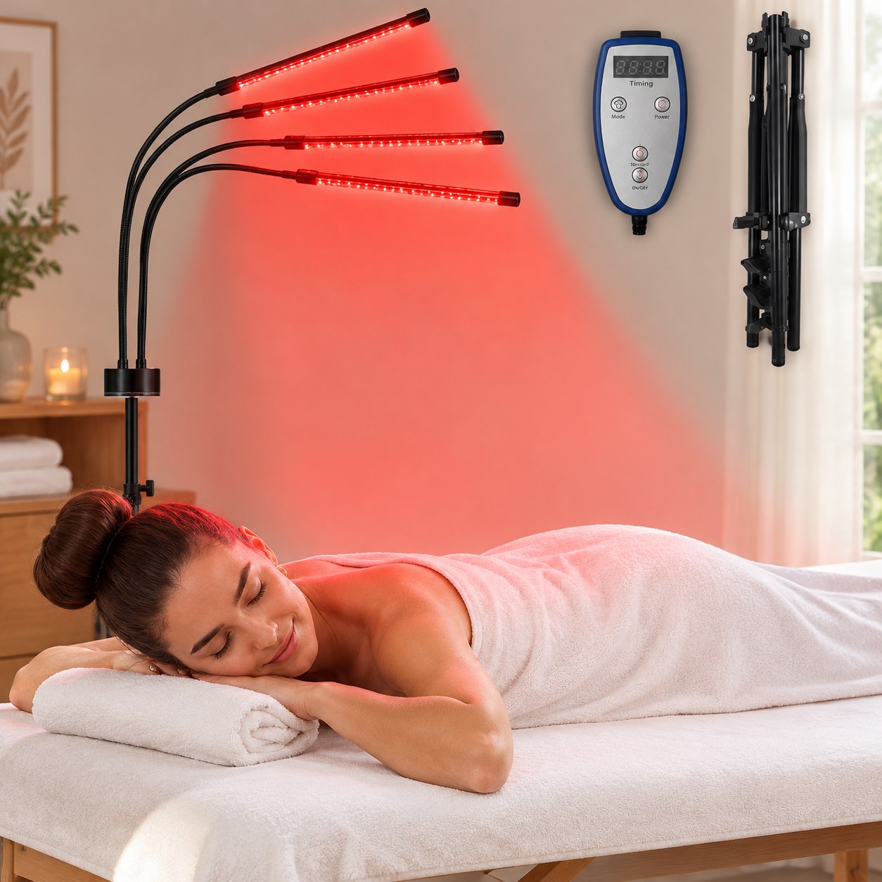 Dark Red Brand Floor-standing infrared lamp — Health
