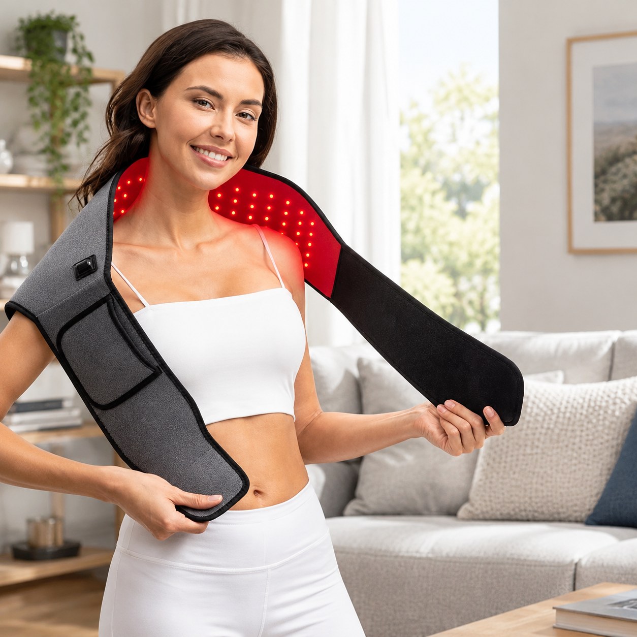 Dark Red Brand Infrared Light Therapy Belt — Beauty appliances