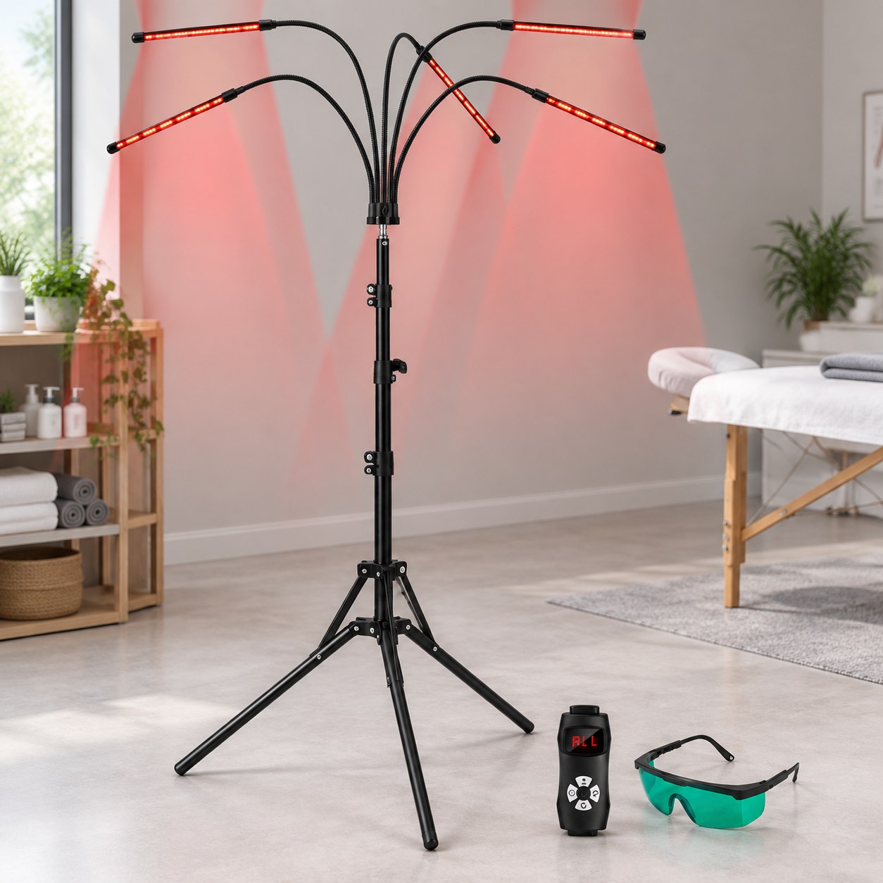Dark Red Brand Floor-standing Infrared Lamp — Health