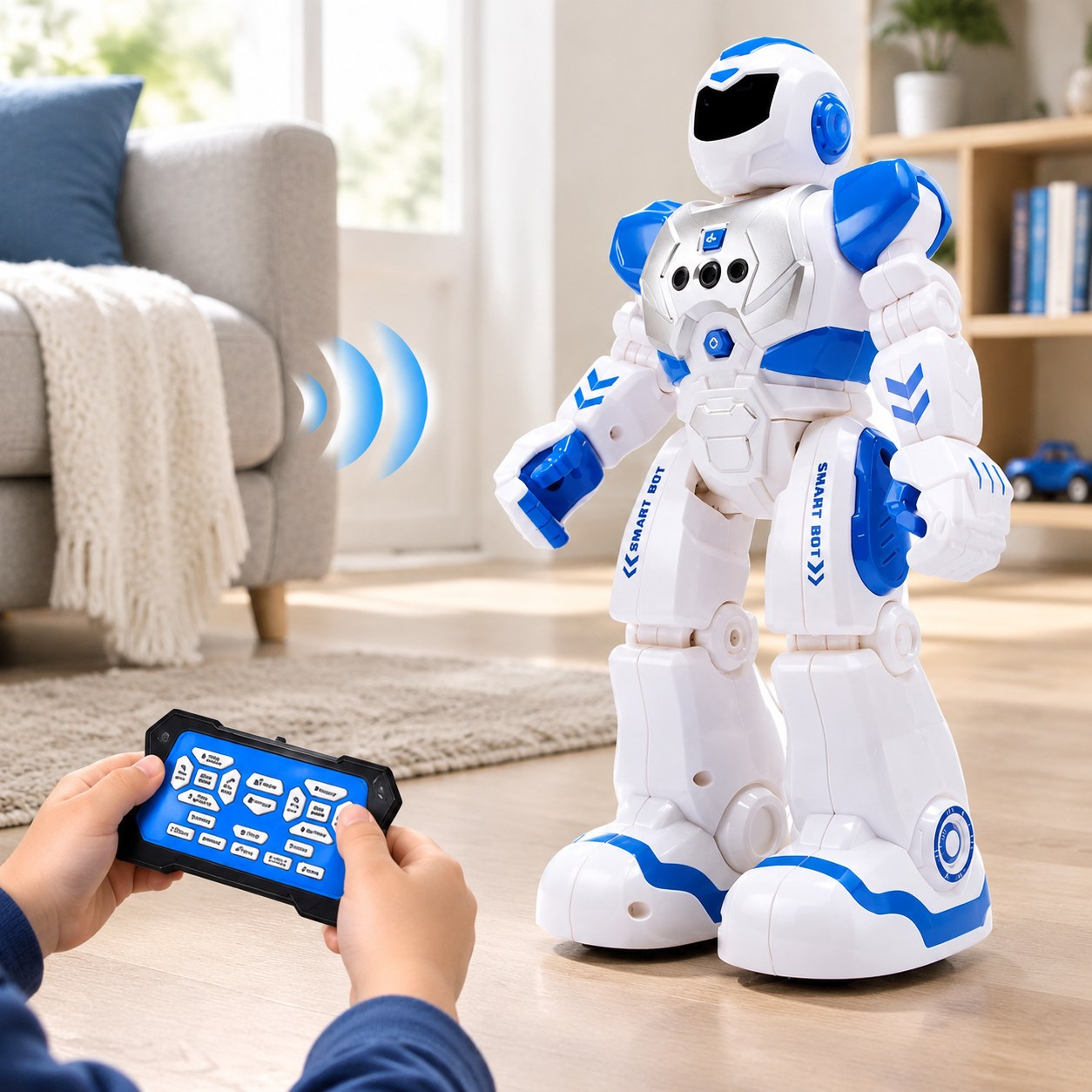 Interaktyvus robotas su nuotolinio valdymo pultu — Žaislai berniukams