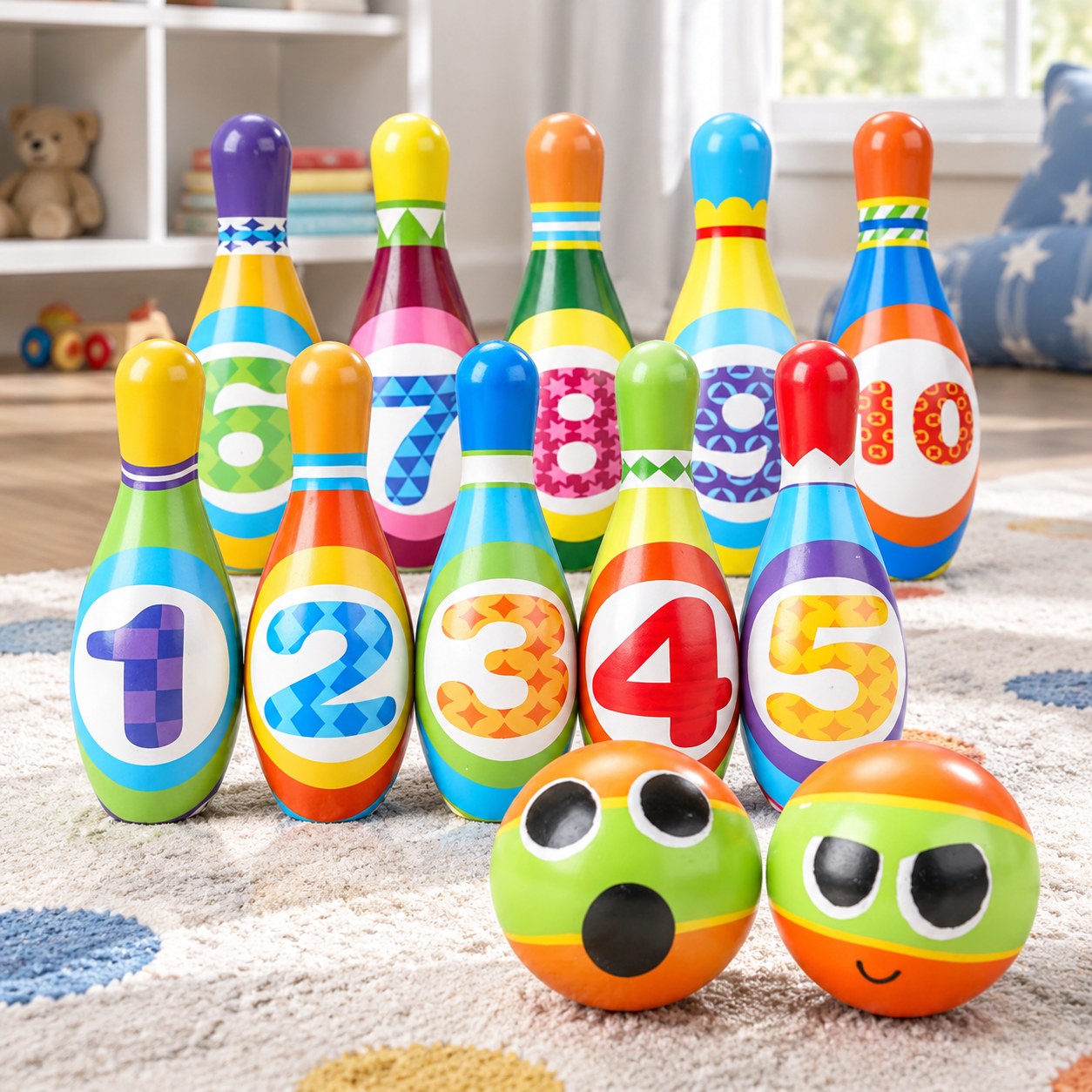 Hongxiang Developmental Bowling Pins with Numbers — Leisure