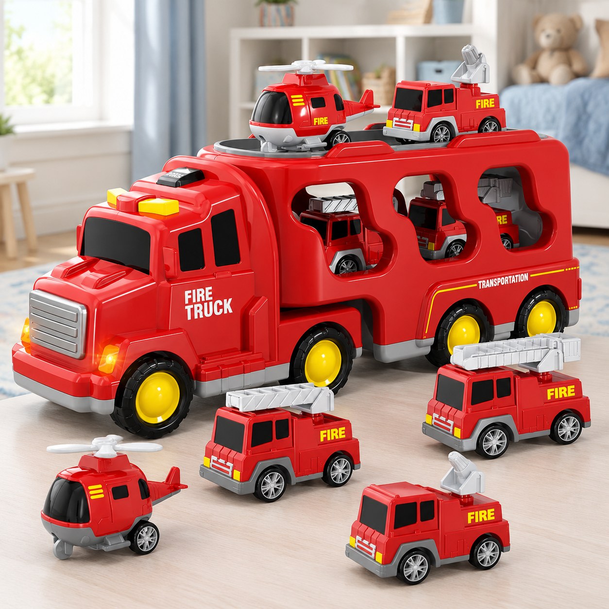 Bai Le Fire Truck Toy Car Set — Toys for boys