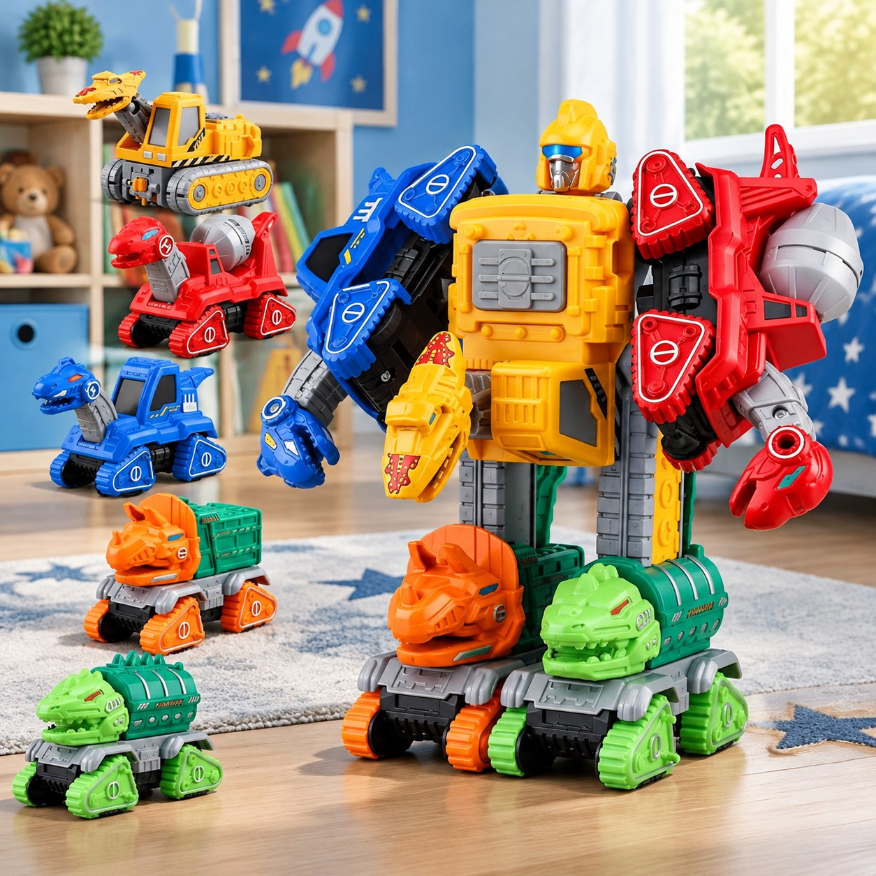 5-in-1 Transformer Robot — Toys for boys