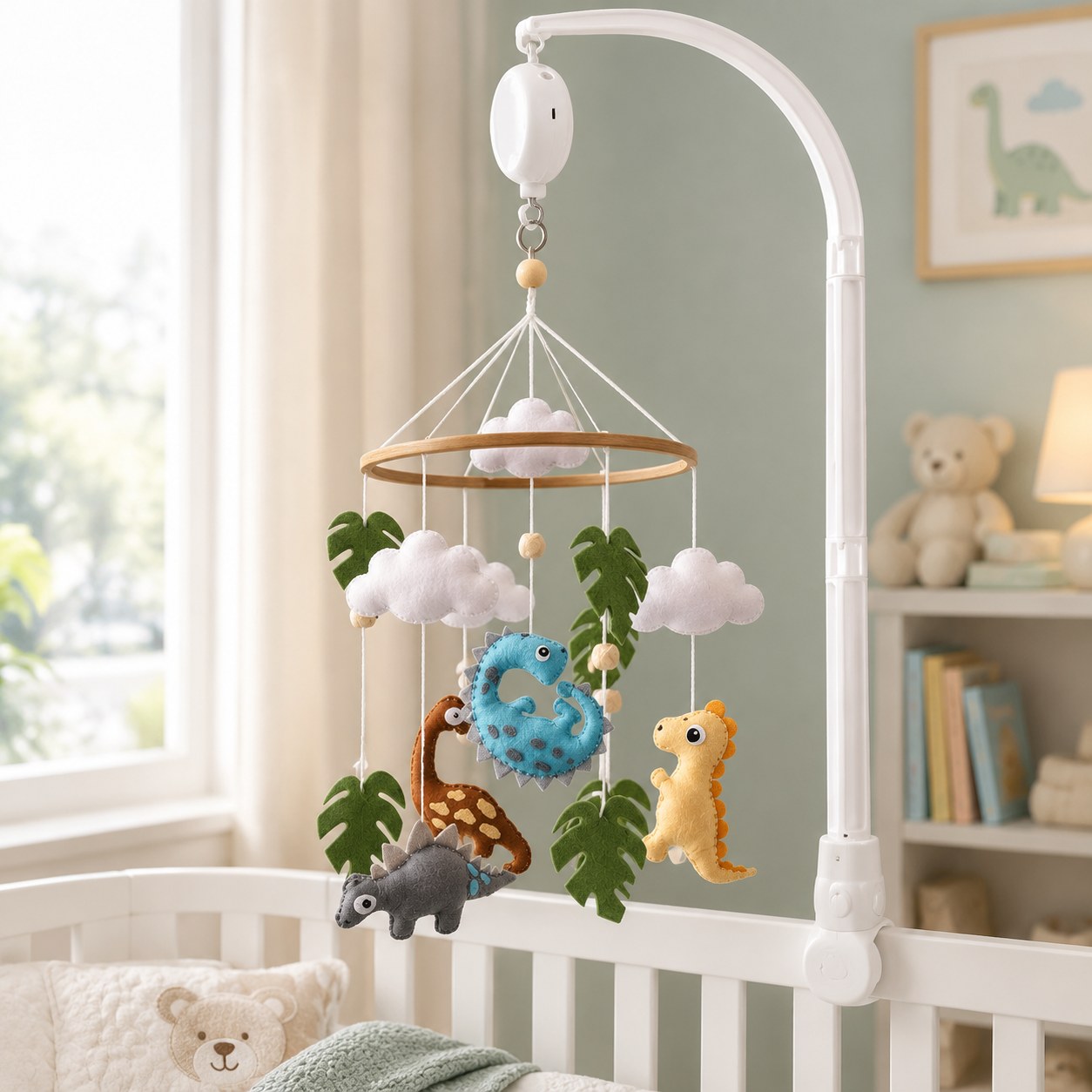 Dark Red Brand Musical Crib Mobile — Baby toys
