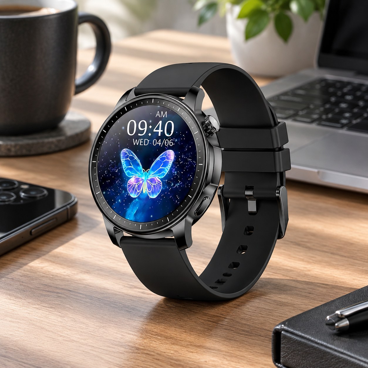 Colmi V65 Smart Watch, Black — Phones and smartwatches