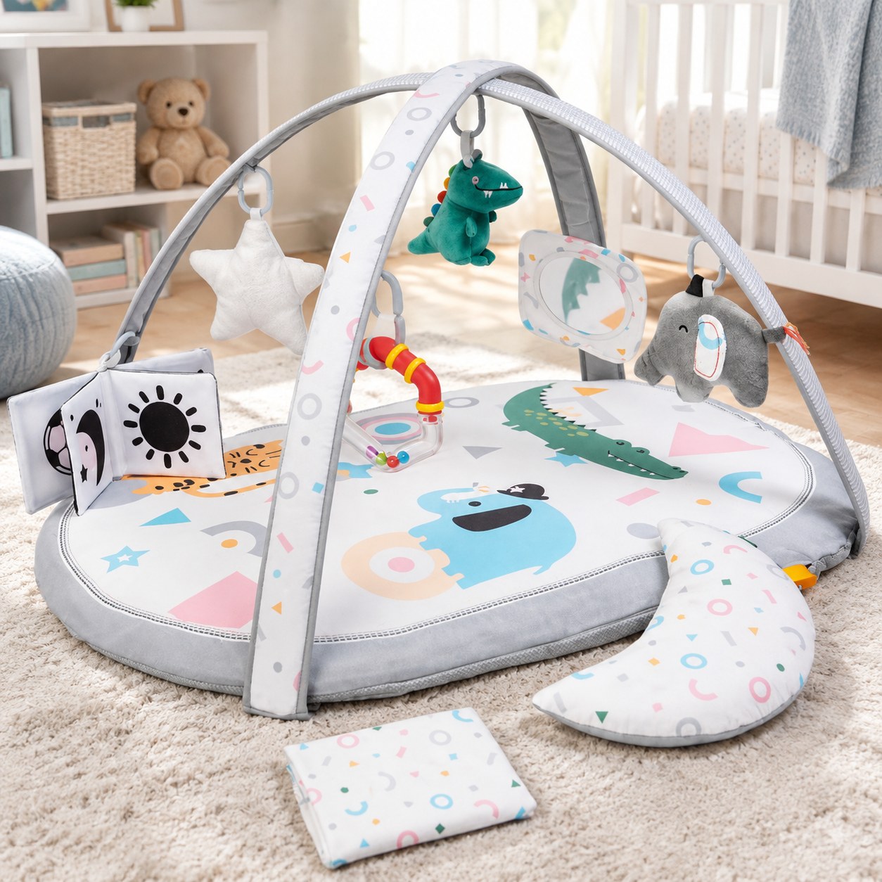 Harmony Hill's Baby Play Mat with 6 Toys