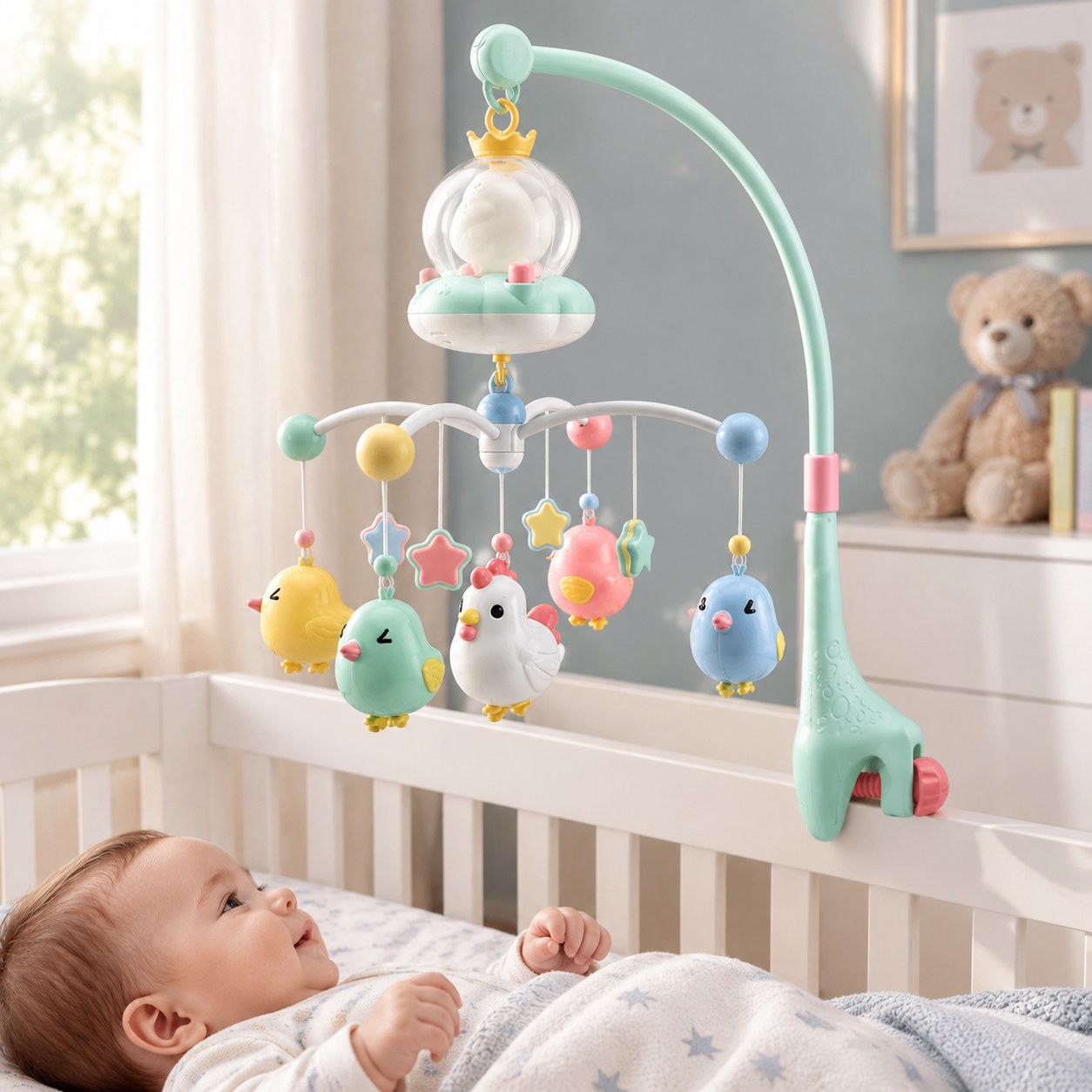 Dark Red Brand Baby Crib Mobile
