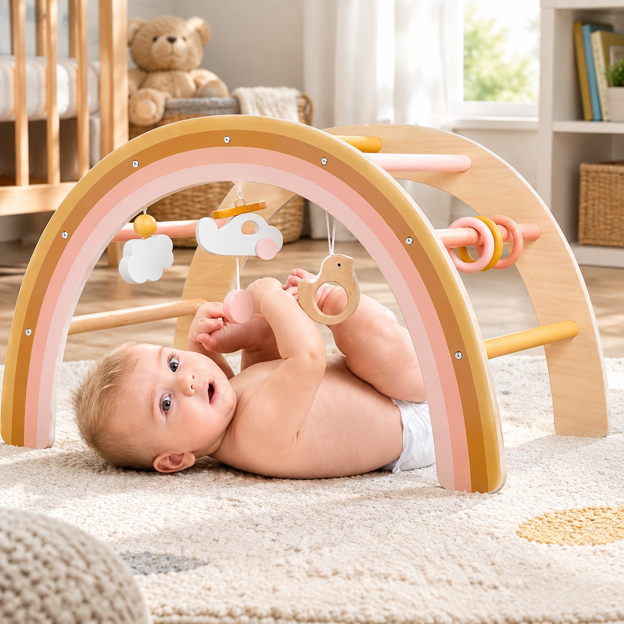 Harmony Hill's Wooden Baby Activity Gym